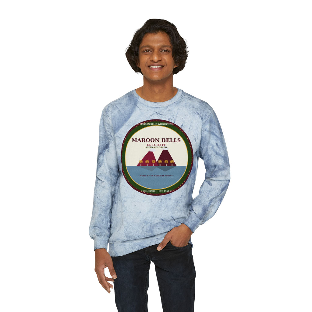 Maroon Bells Badge Crewneck — Colorado 14er