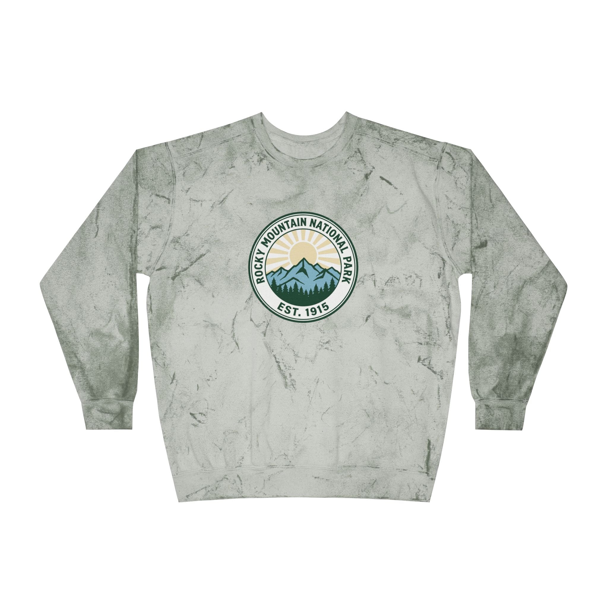 Rocky Mountain National Park Crewneck Sweatshirt | Vintage EST. 1915 Colorado Mountain Pullover