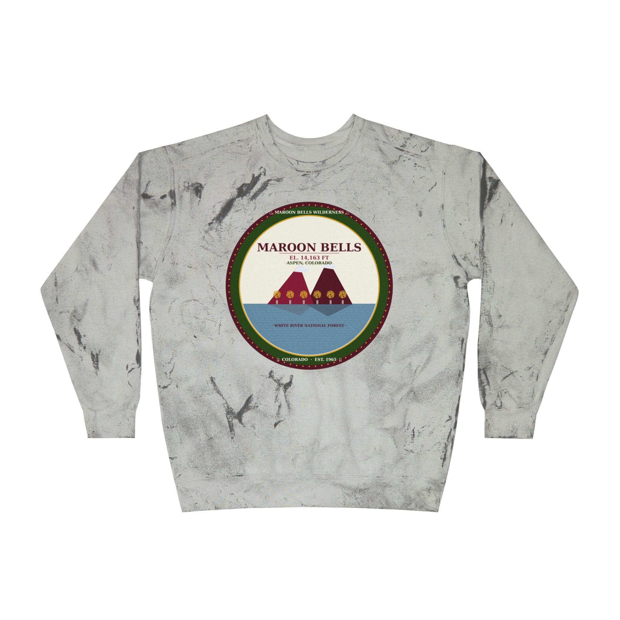 Maroon Bells Badge Crewneck — Colorado 14er