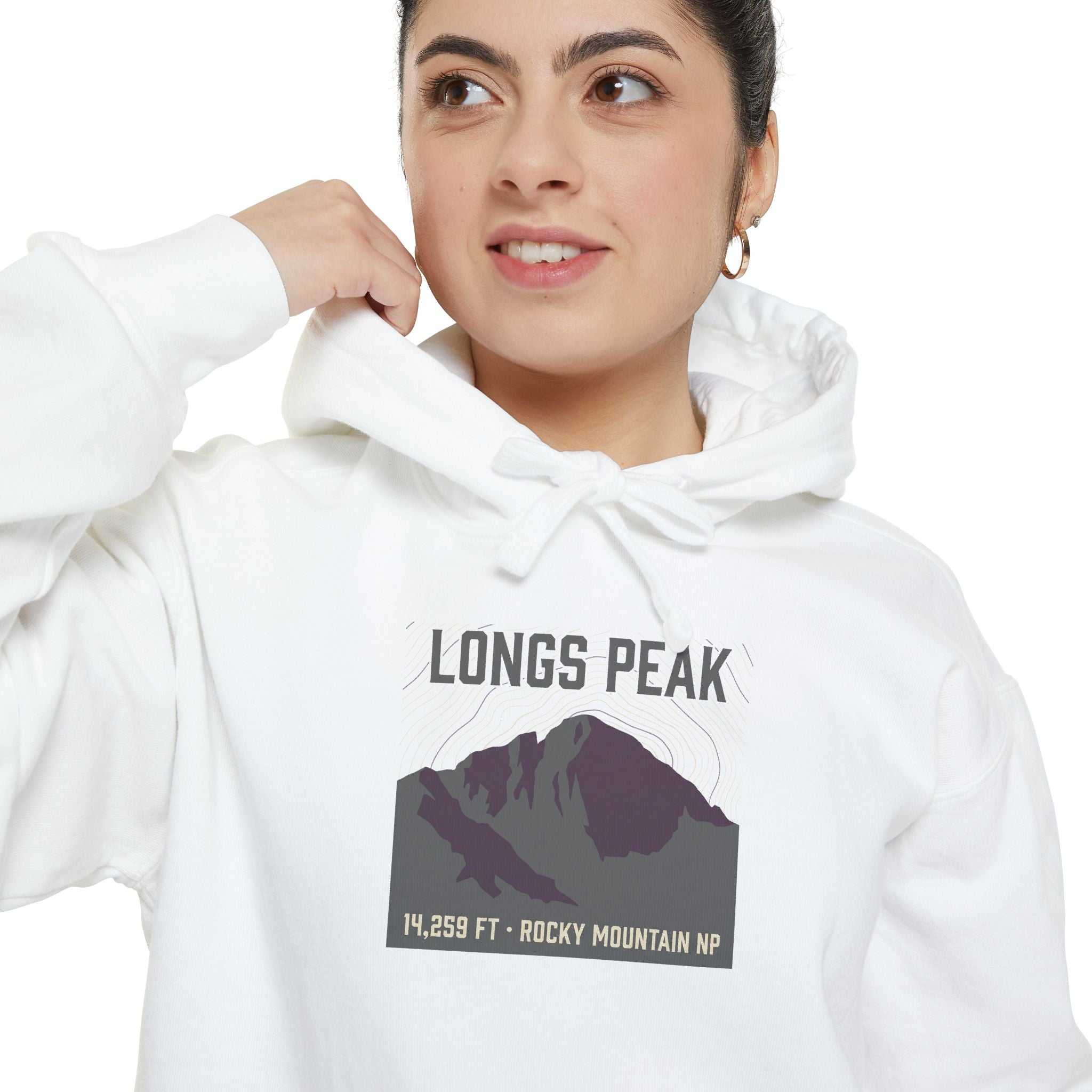Longs Peak Hoodie | 14,259 ft Colorado 14er Sweatshirt | Comfort Colors