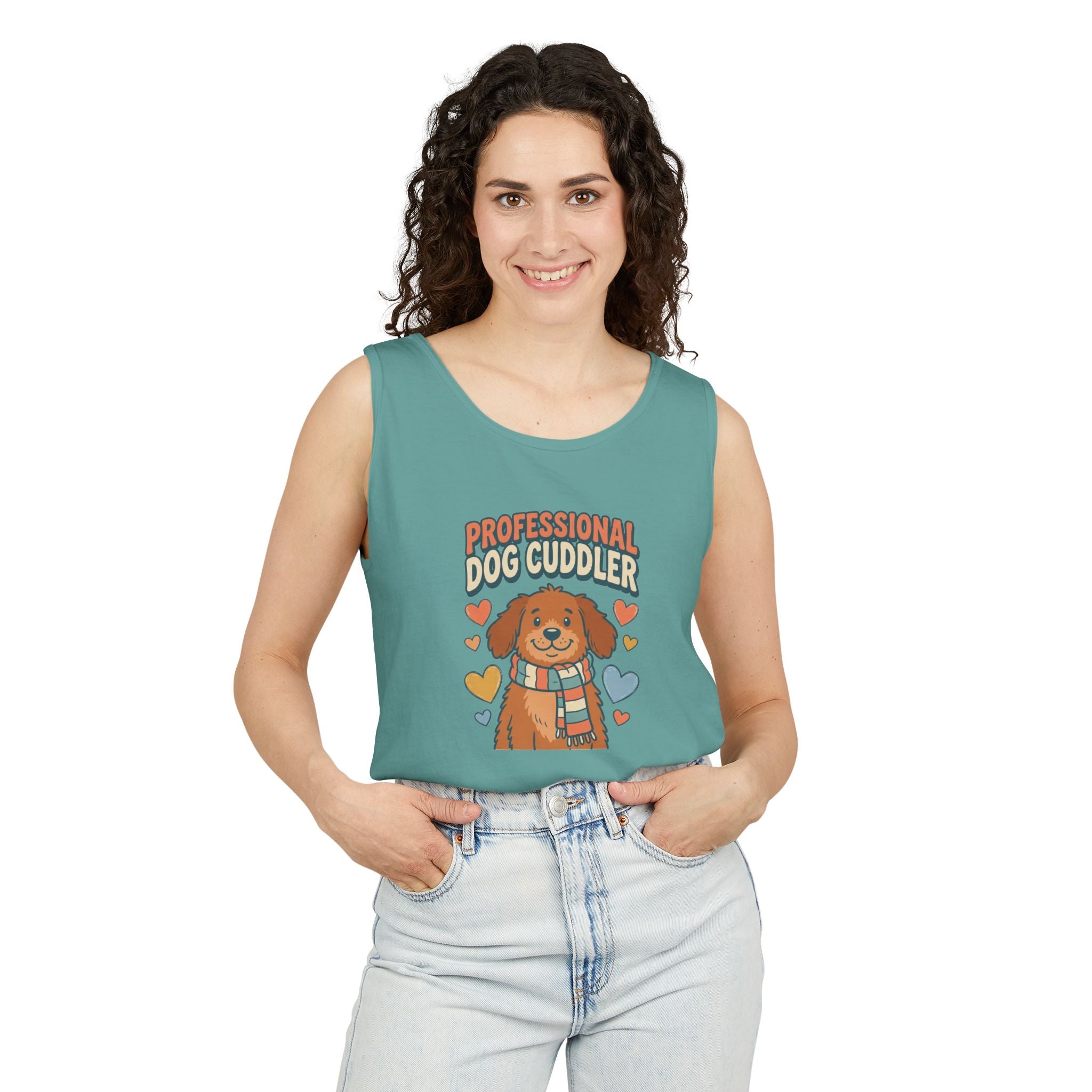 Professional Dog Cuddler Tank | Dog Mom Comfort Colors Tank Top