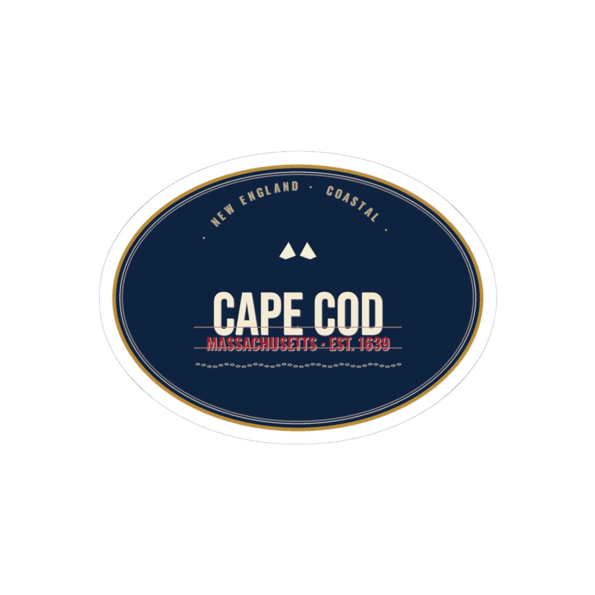 Cape Cod Sticker | New England Coastal Badge | Est. 1639
