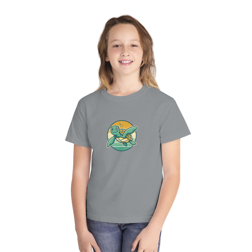 Sea Turtle Youth Shirt Retro Comfort Colors Beach Tee