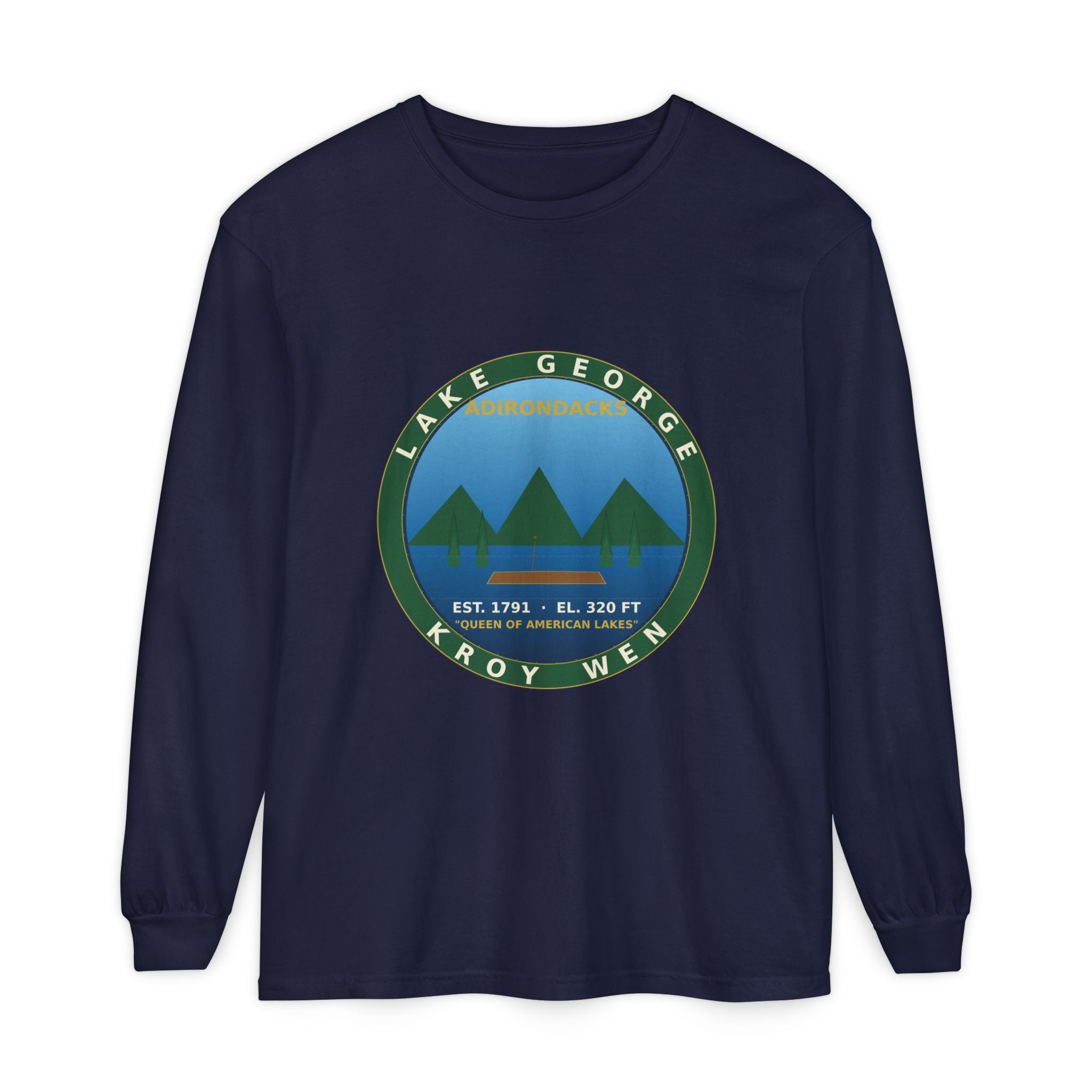 Lake George Adirondacks Badge Long Sleeve