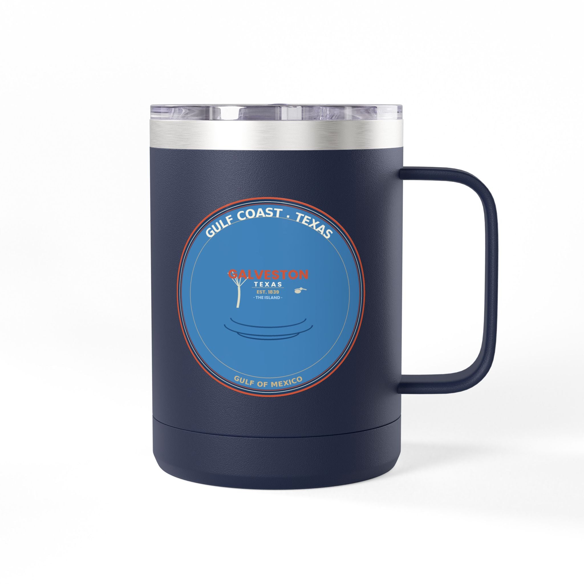 Galveston Texas Tumbler | Gulf Coast Vintage Badge | 15oz