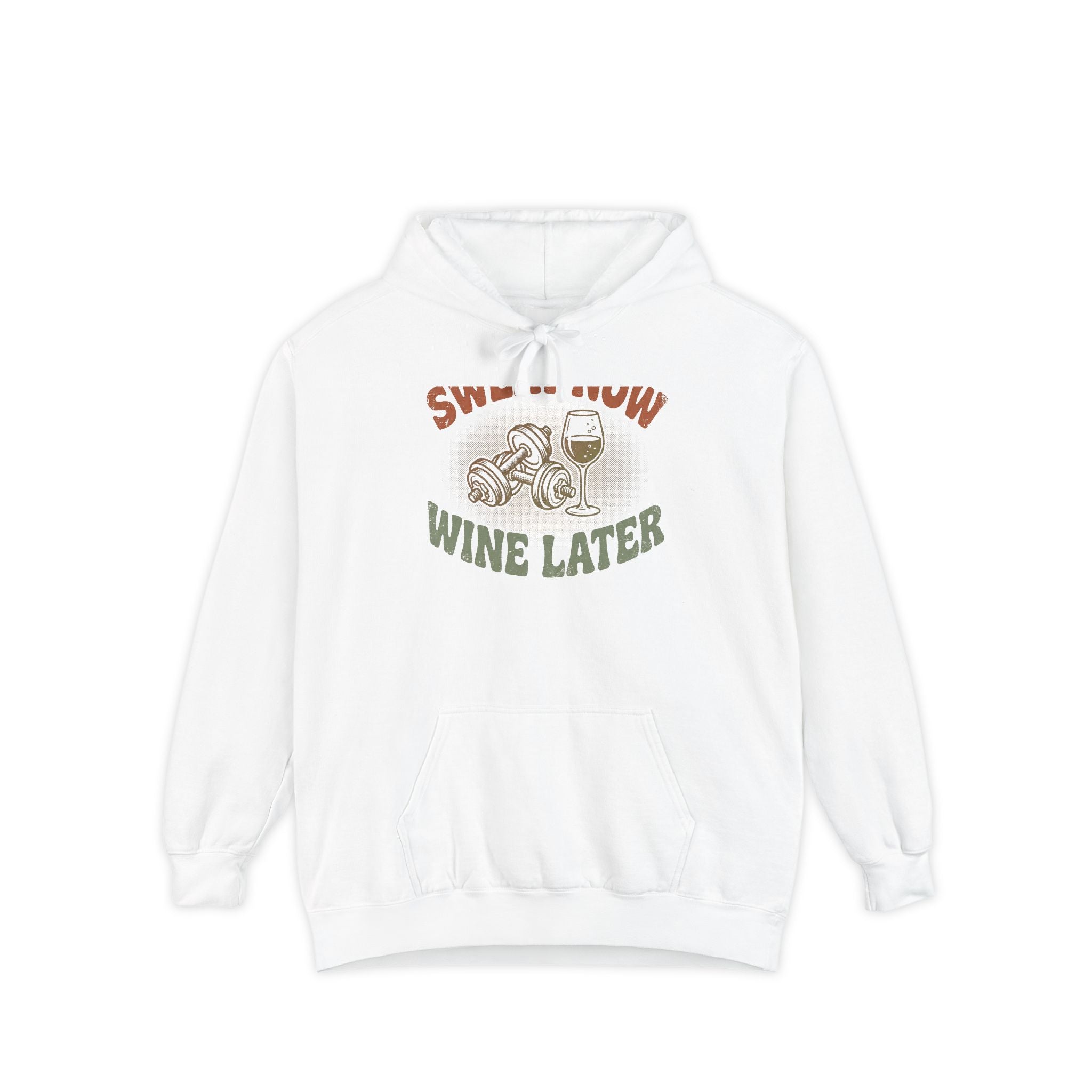 Funny Gym Hoodie | Sweat Now Wine Later | Comfort Colors Wine Lover Hoodie