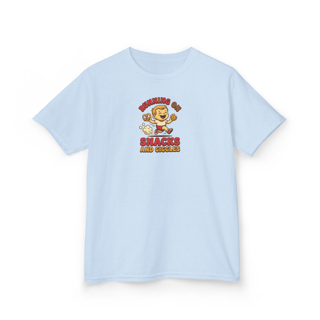 Running on Snacks and Giggles Shirt Funny Kids Tee