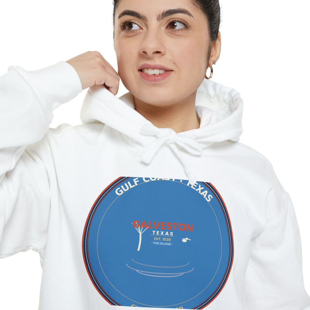 Galveston Texas Hoodie | Vintage Coastal Badge | CC 1567