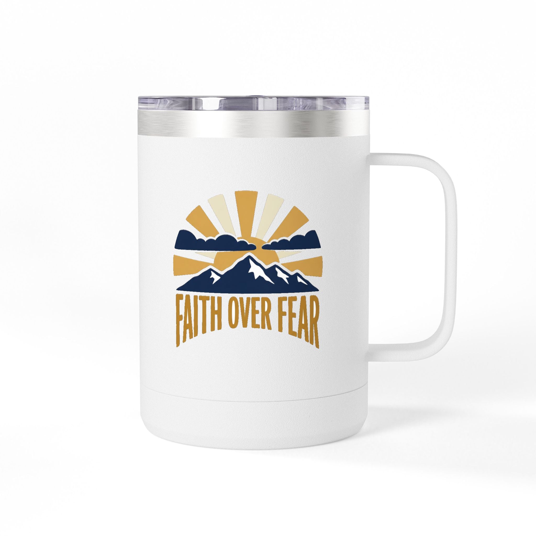 Faith Over Fear 15oz Tall Mug | Christian Coffee Mug