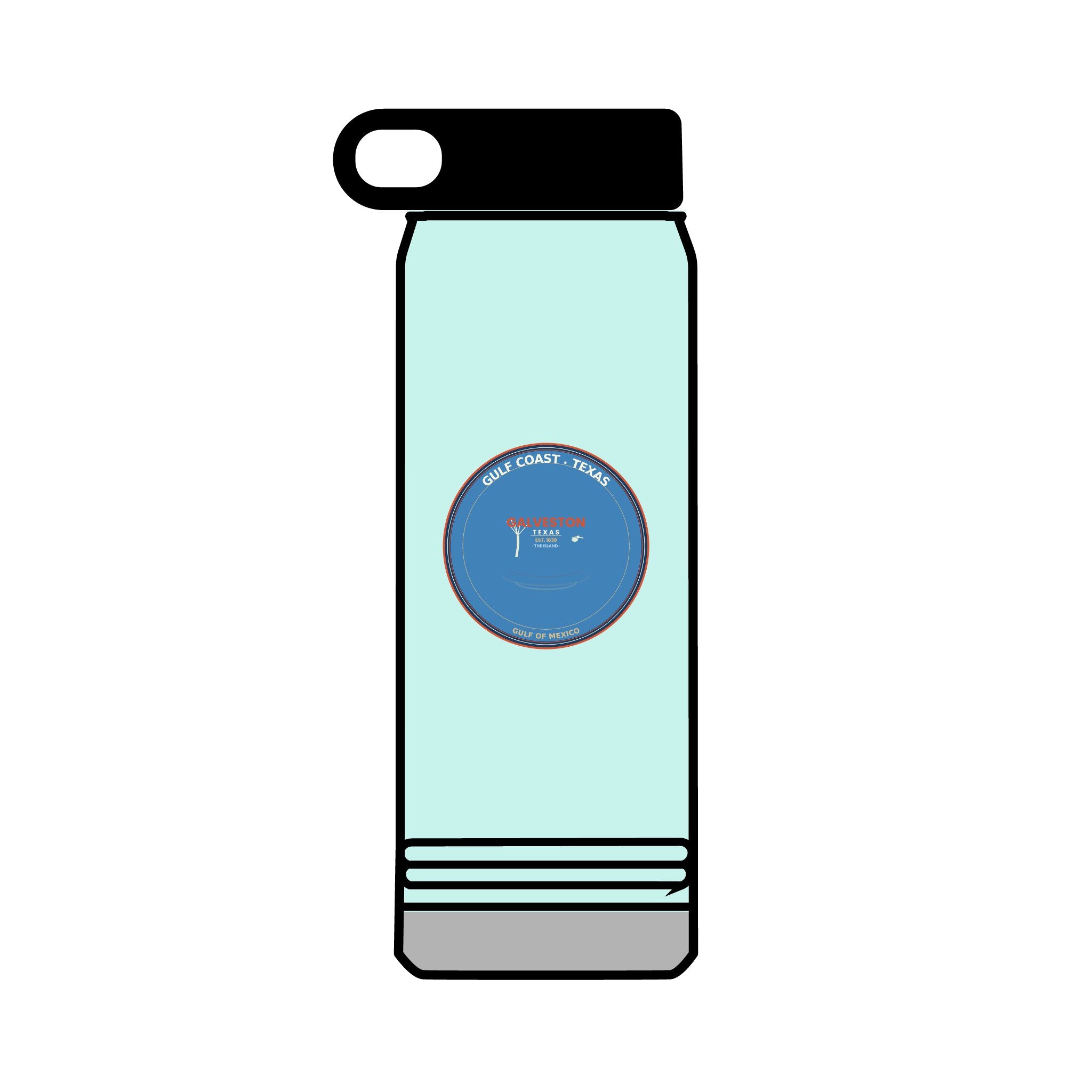 Galveston Texas Tumbler | Gulf Coast Vintage Badge | 32oz