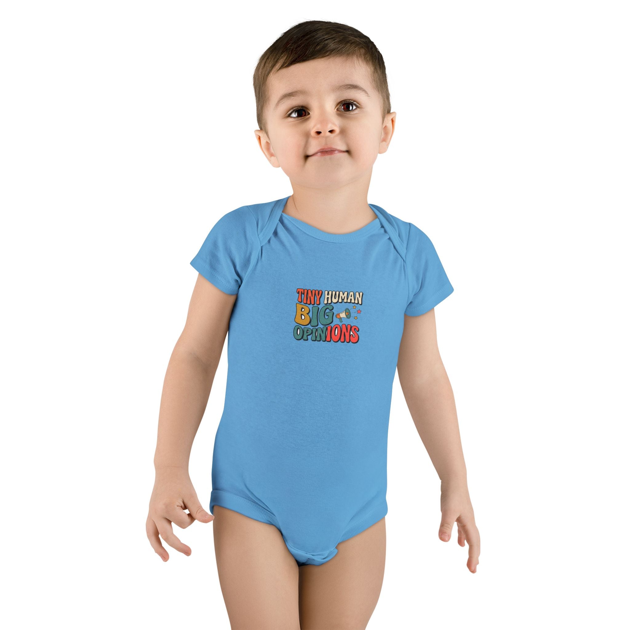 Tiny Human Big Opinions Baby Bodysuit Funny Baby Gift
