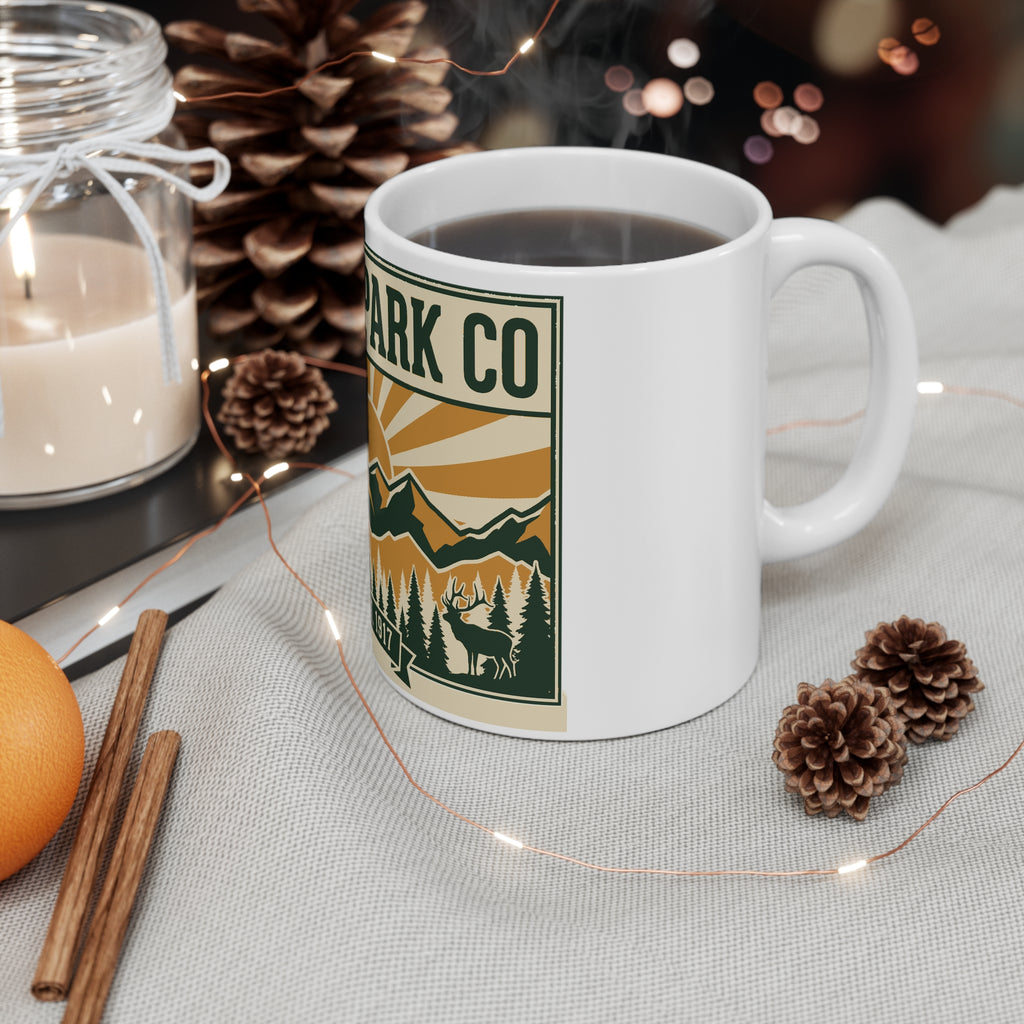 Estes Park CO Hidden Wildlife Mug 11oz | Forest Green EST. 1917