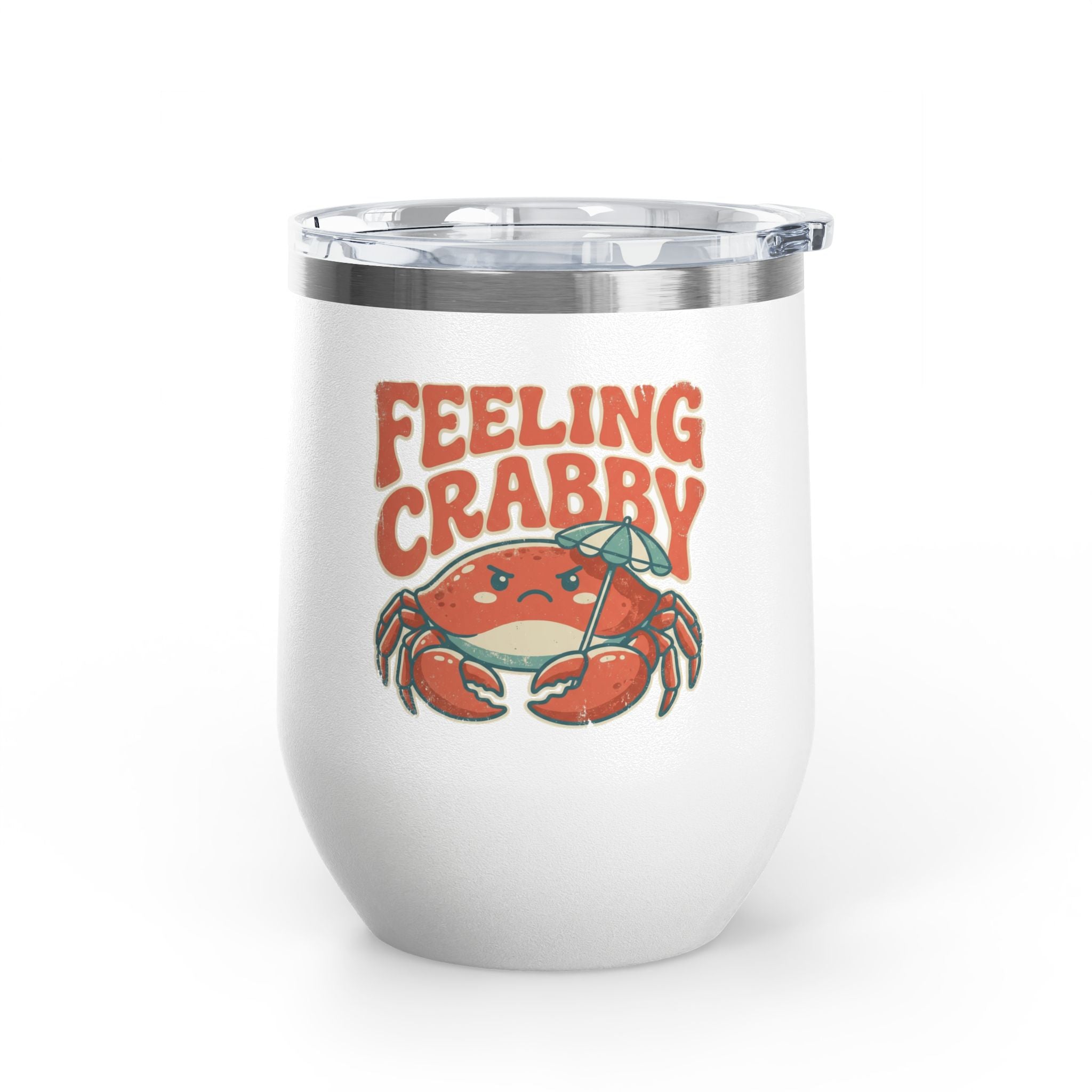 Feeling Crabby 12oz Slim Tumbler | Crab Beach Drinkware