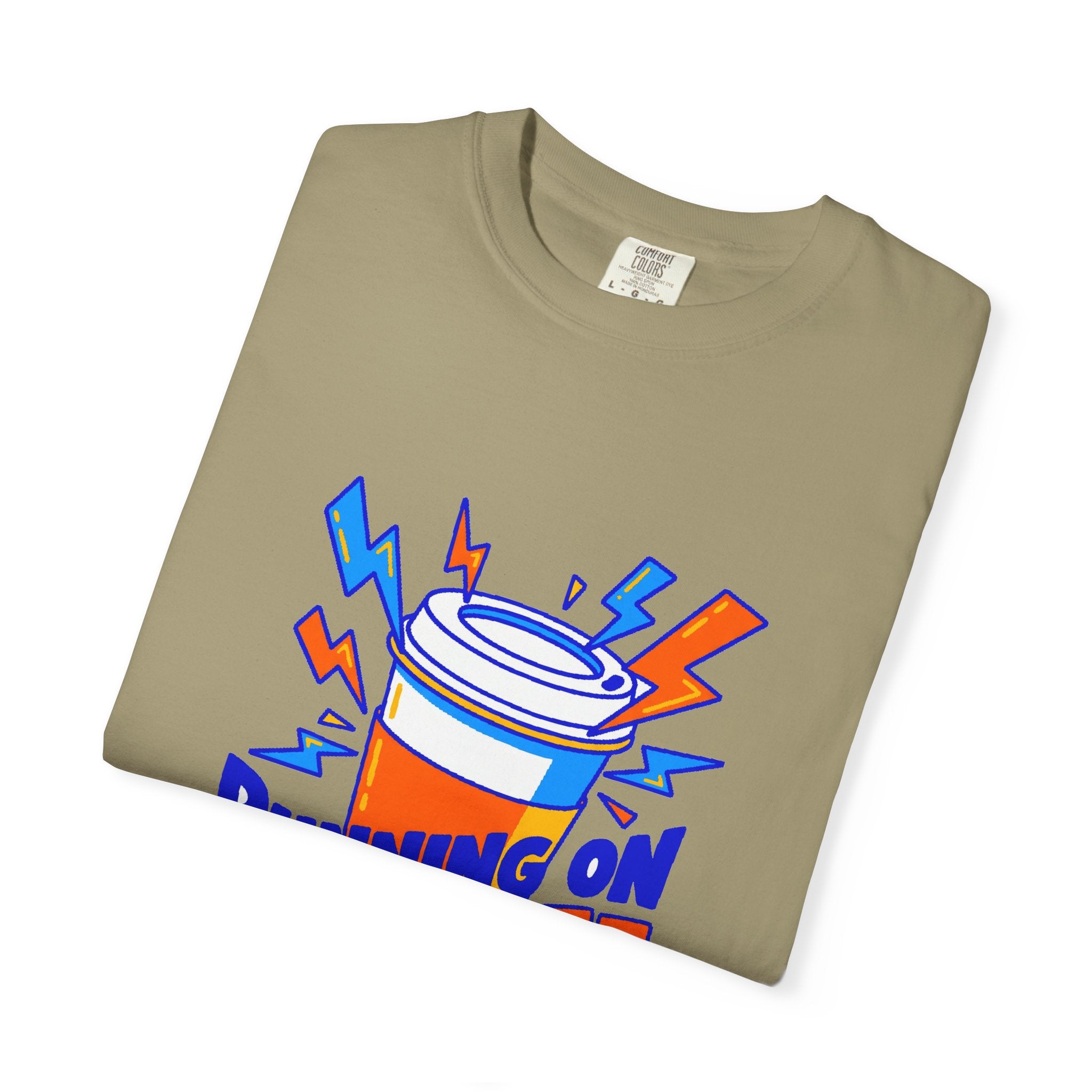 Funny Coffee Tee | Running on Coffee & Chaos