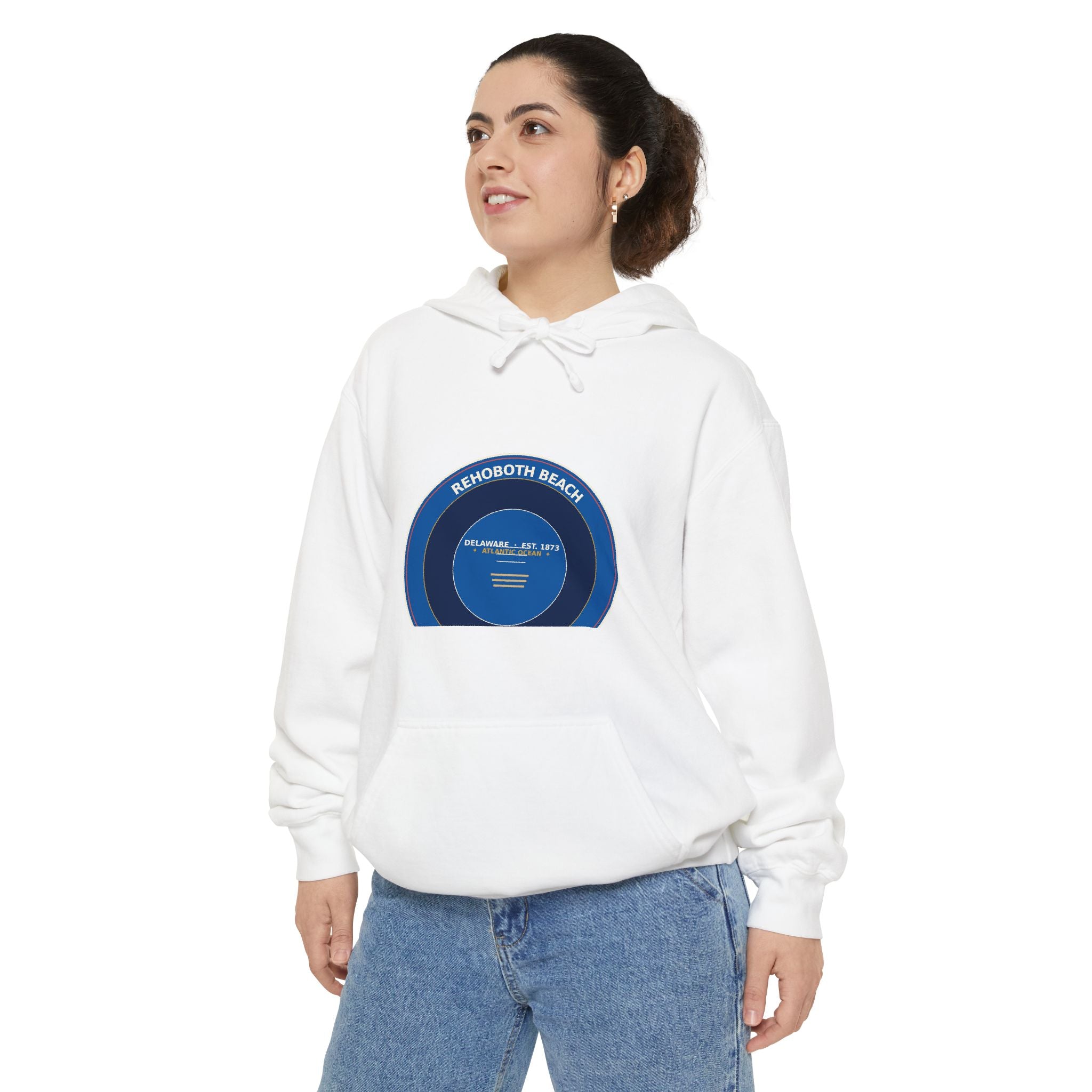 Rehoboth Beach Delaware Hoodie | Vintage Boardwalk Badge