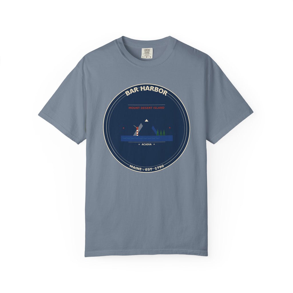 Bar Harbor Maine T-Shirt | Acadia Vintage Badge Tee