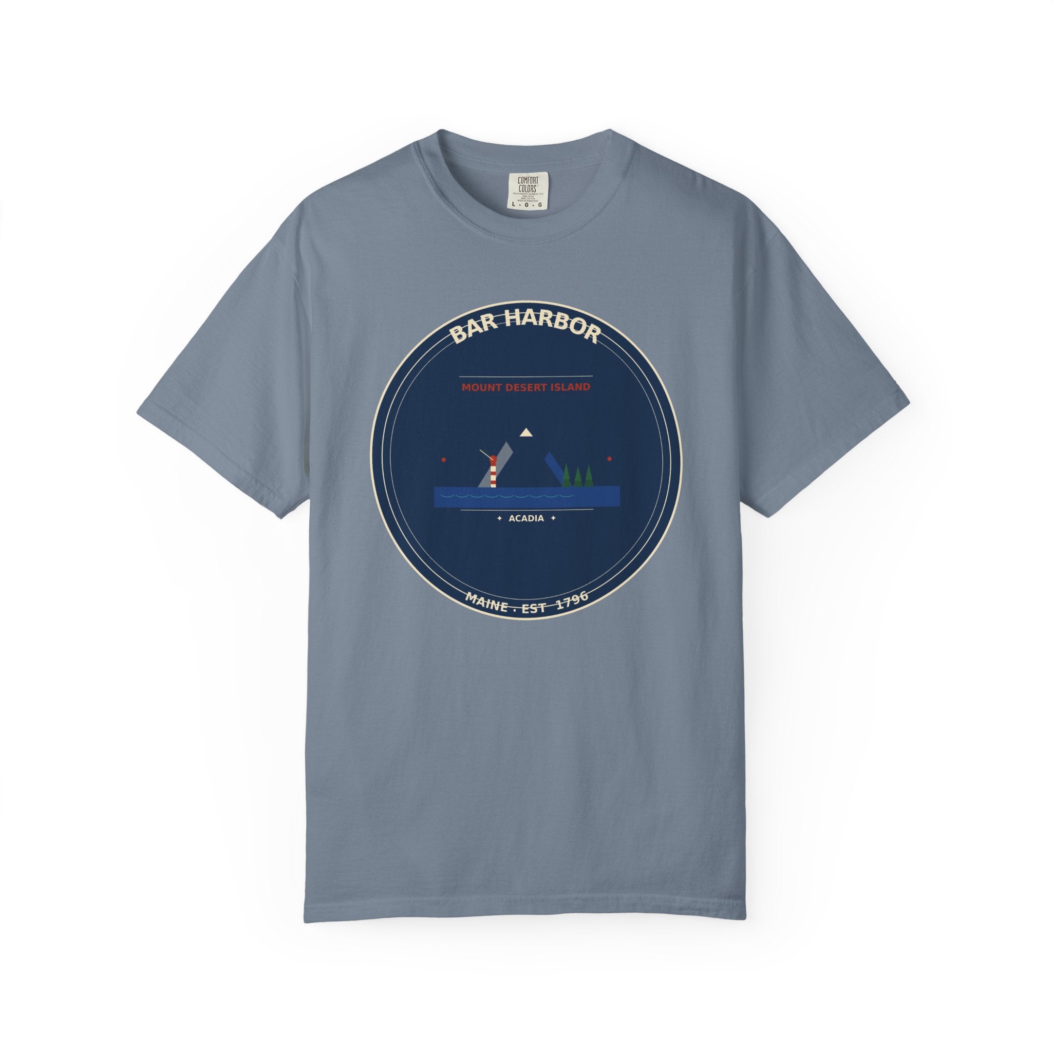 Bar Harbor Maine T-Shirt | Acadia Vintage Badge Tee