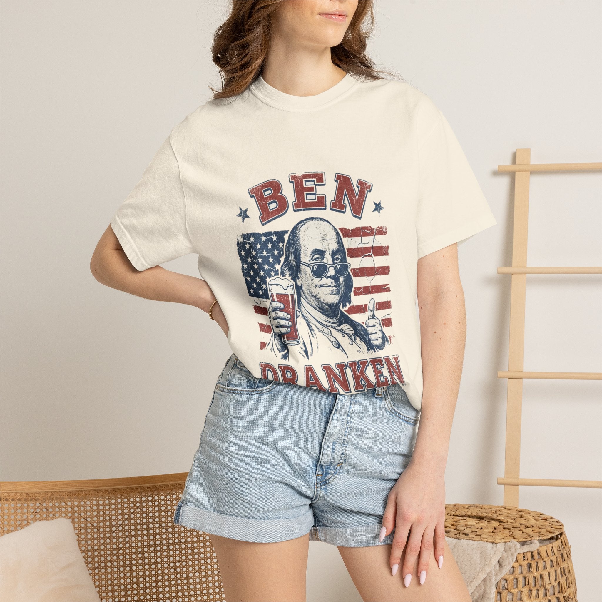 Ben Dranken Garment-Dyed Tee | Comfort Colors Funny Franklin | 4th of July