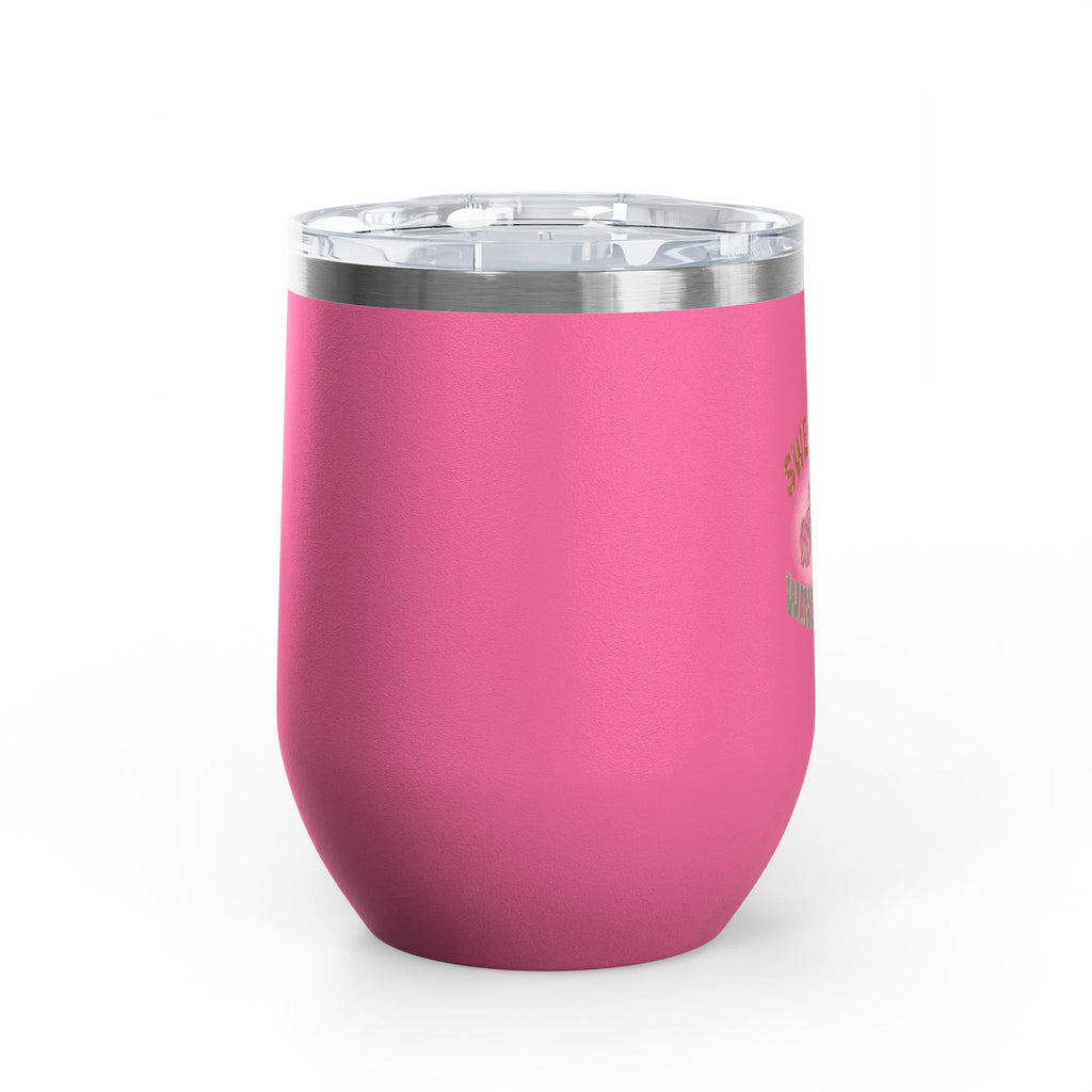 Sweat Now Wine Later Wine Tumbler — 12oz Insulated | Funny Gym &amp; Wine Gift