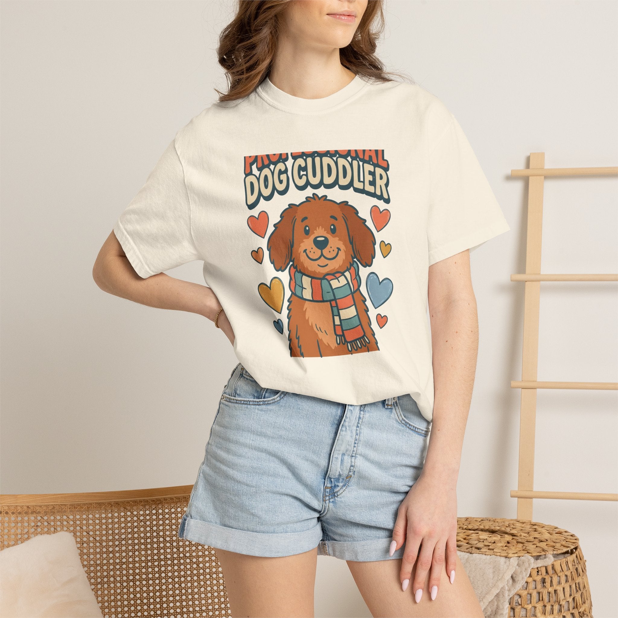 Professional Dog Cuddler Tee | Cute Dog Mom Comfort Colors Shirt