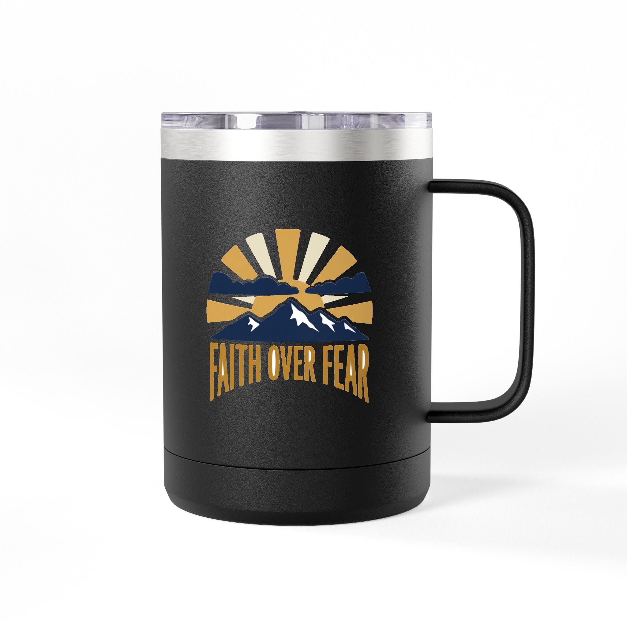 Faith Over Fear 15oz Tumbler | Inspirational Christian Gift