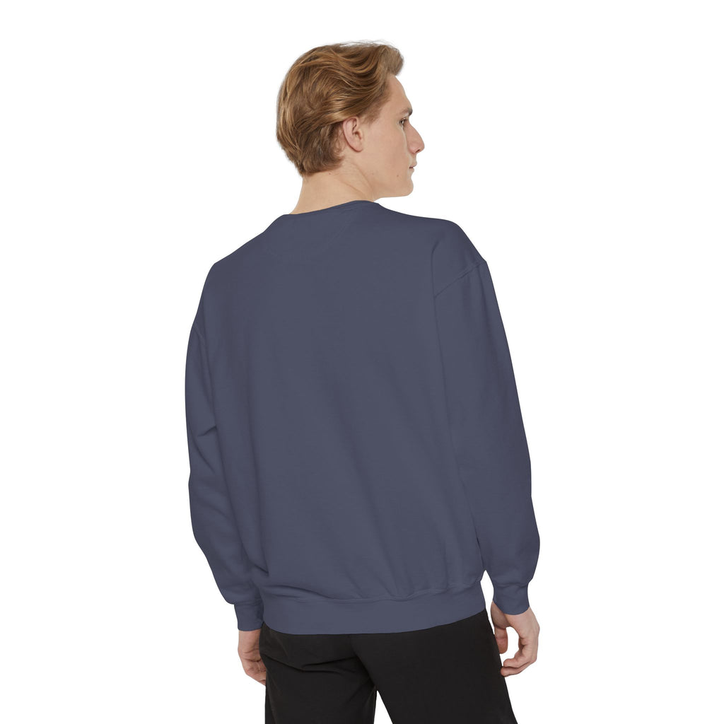Retro Ghost Crewneck Sweatshirt | Ghost in a Knitted Beanie Cocoa Art | Comfort Colors Garment Dyed