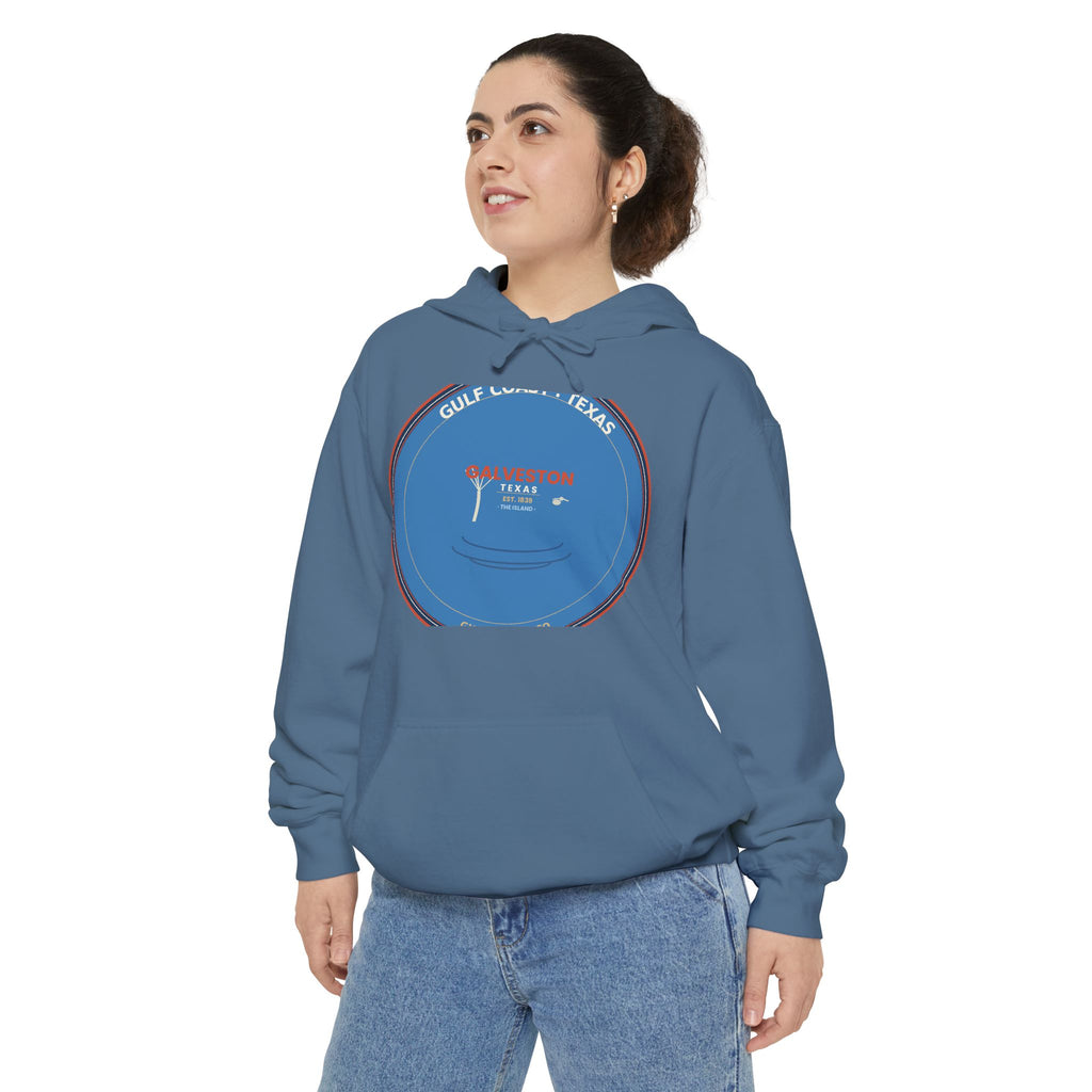Galveston Texas Hoodie | Vintage Coastal Badge | CC 1567