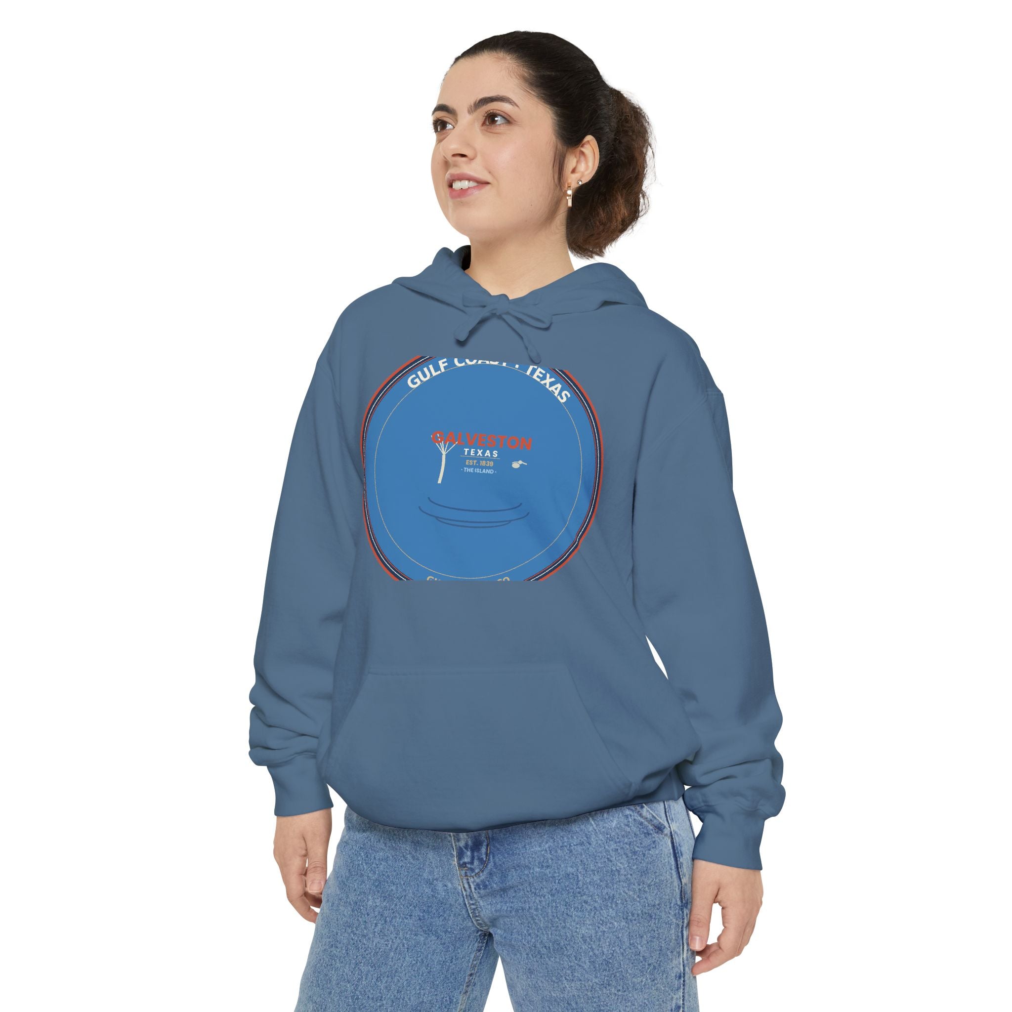 Galveston Texas Hoodie | Vintage Coastal Badge | CC 1567