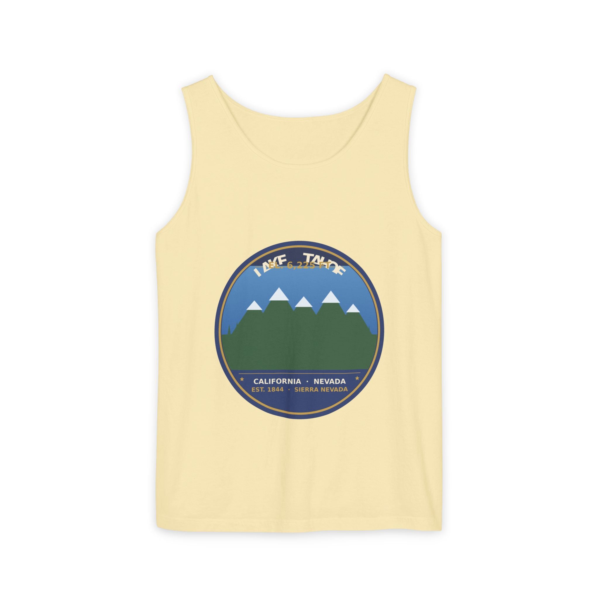 Lake Tahoe Alpine Badge Tank Top | Comfort Colors 4200