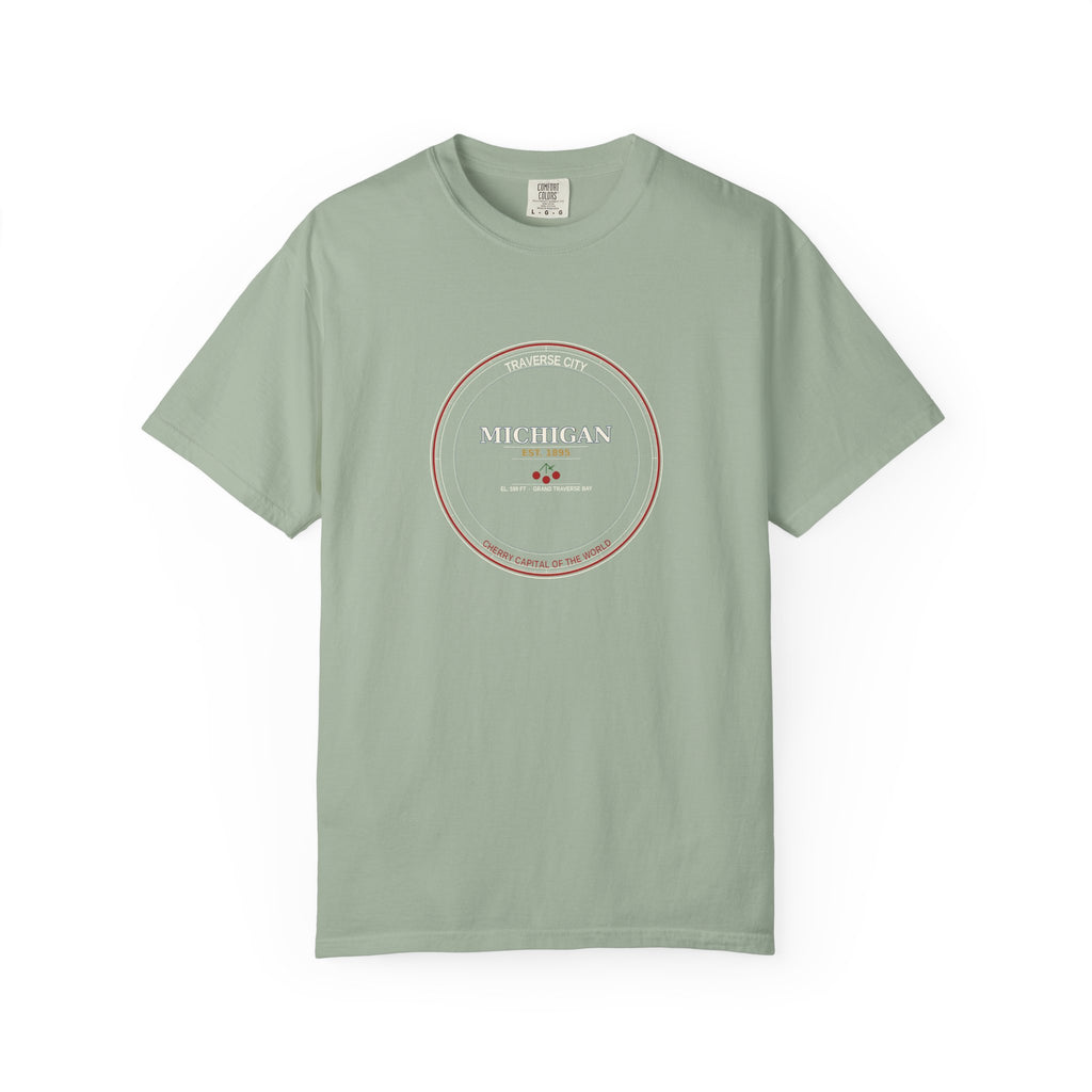 Traverse City Michigan Tee | Vintage Cherry Capital Badge