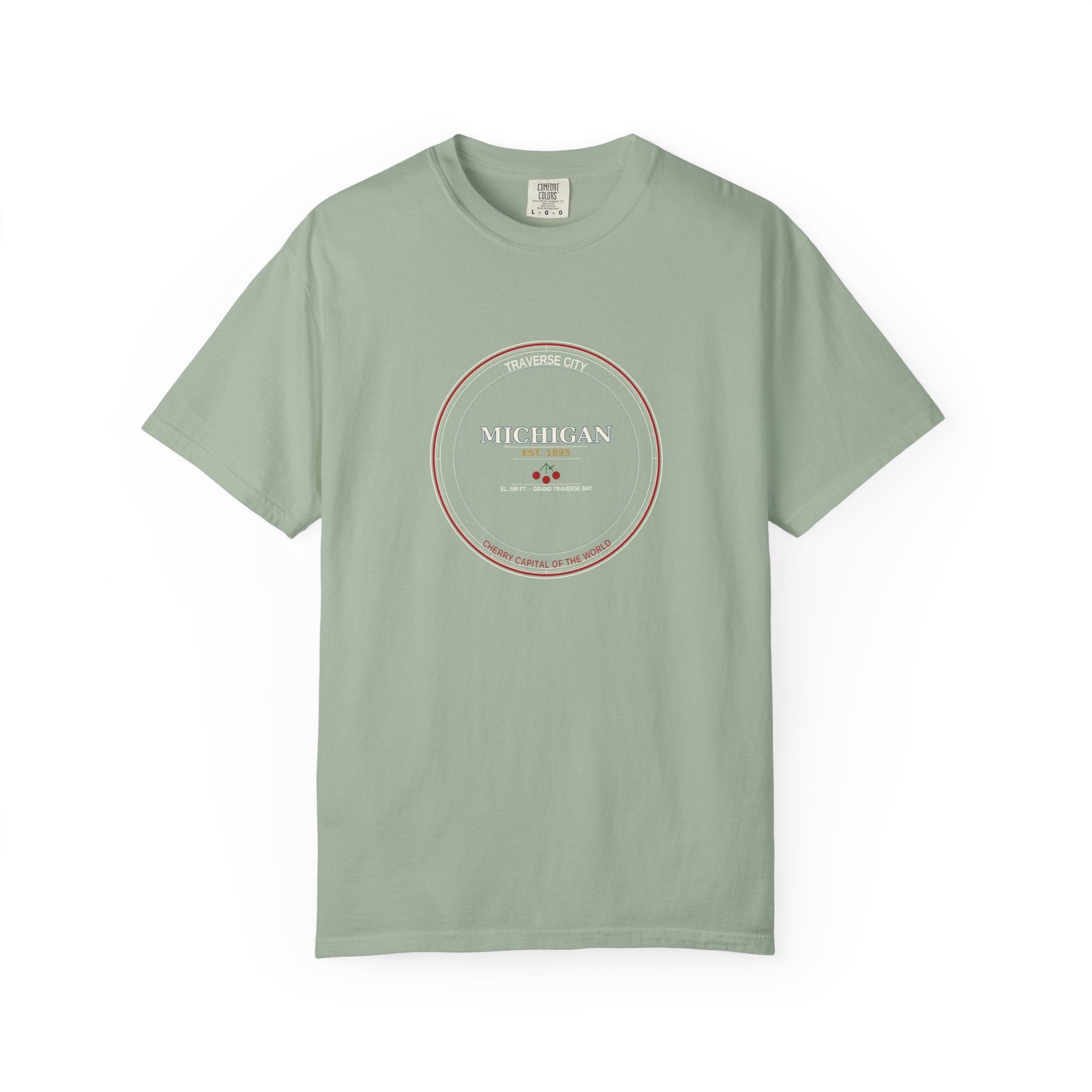 Traverse City Michigan Tee | Vintage Cherry Capital Badge