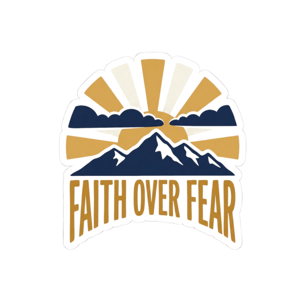 Faith Over Fear Sticker | Inspirational Christian Vinyl Decal