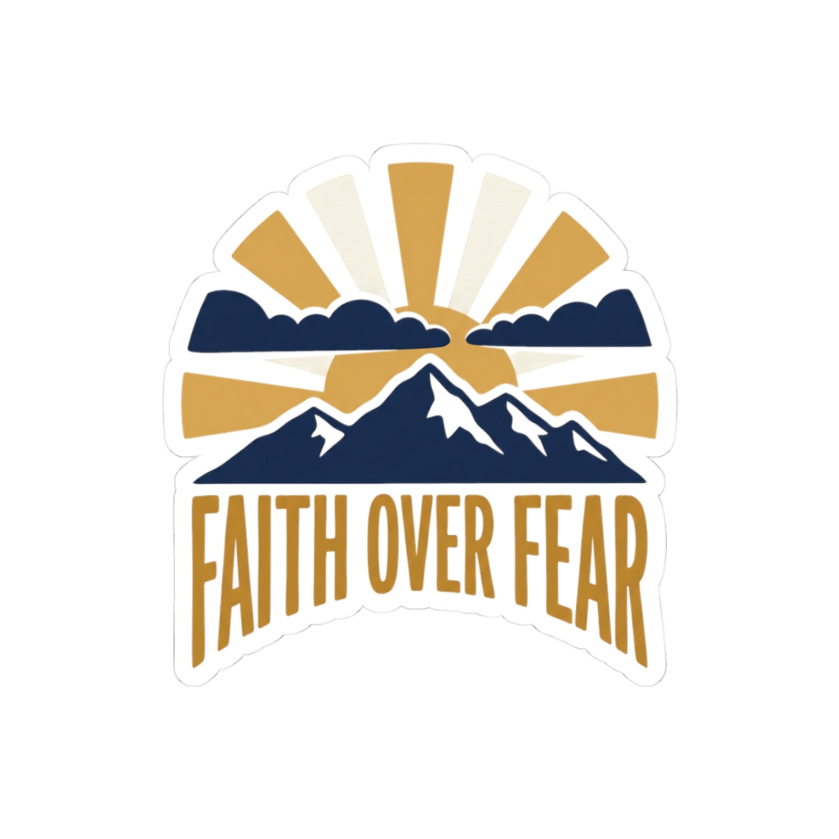 Faith Over Fear Sticker | Inspirational Christian Vinyl Decal