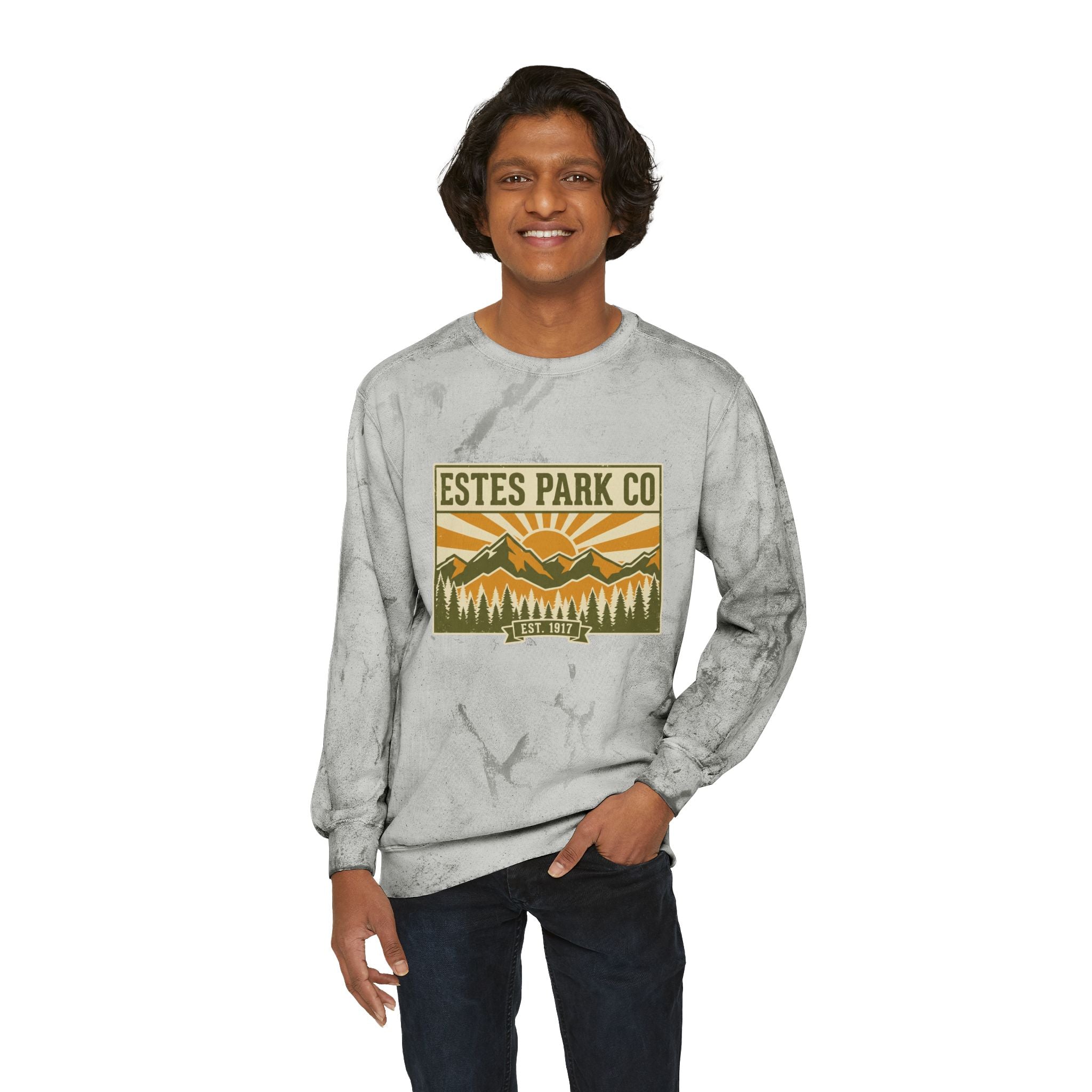 Estes Park CO Vintage Crewneck Sweatshirt | EST. 1917 Colorado Mountain Pullover