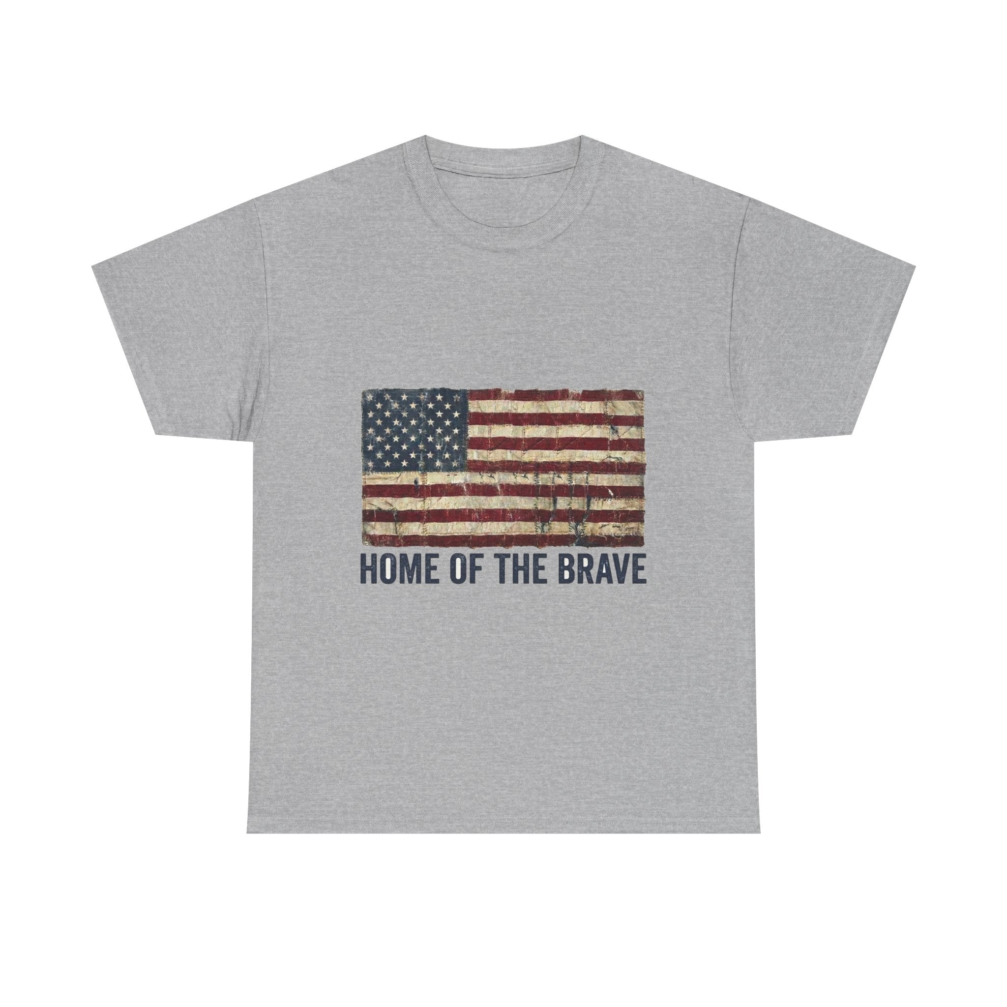 Home of the Brave Tattered Flag Tee | Vintage 4th of July Shirt | America 250