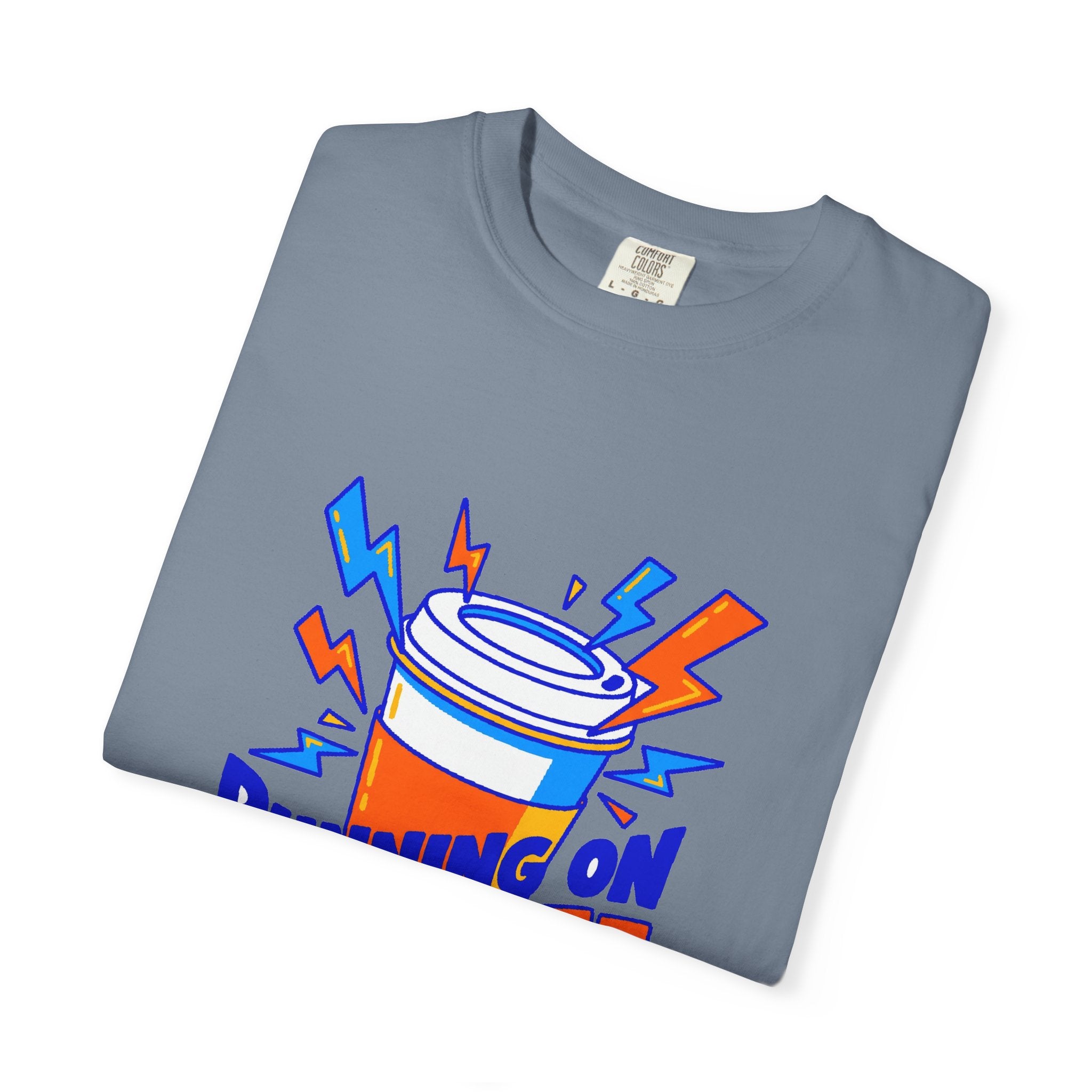 Funny Coffee Tee | Running on Coffee & Chaos