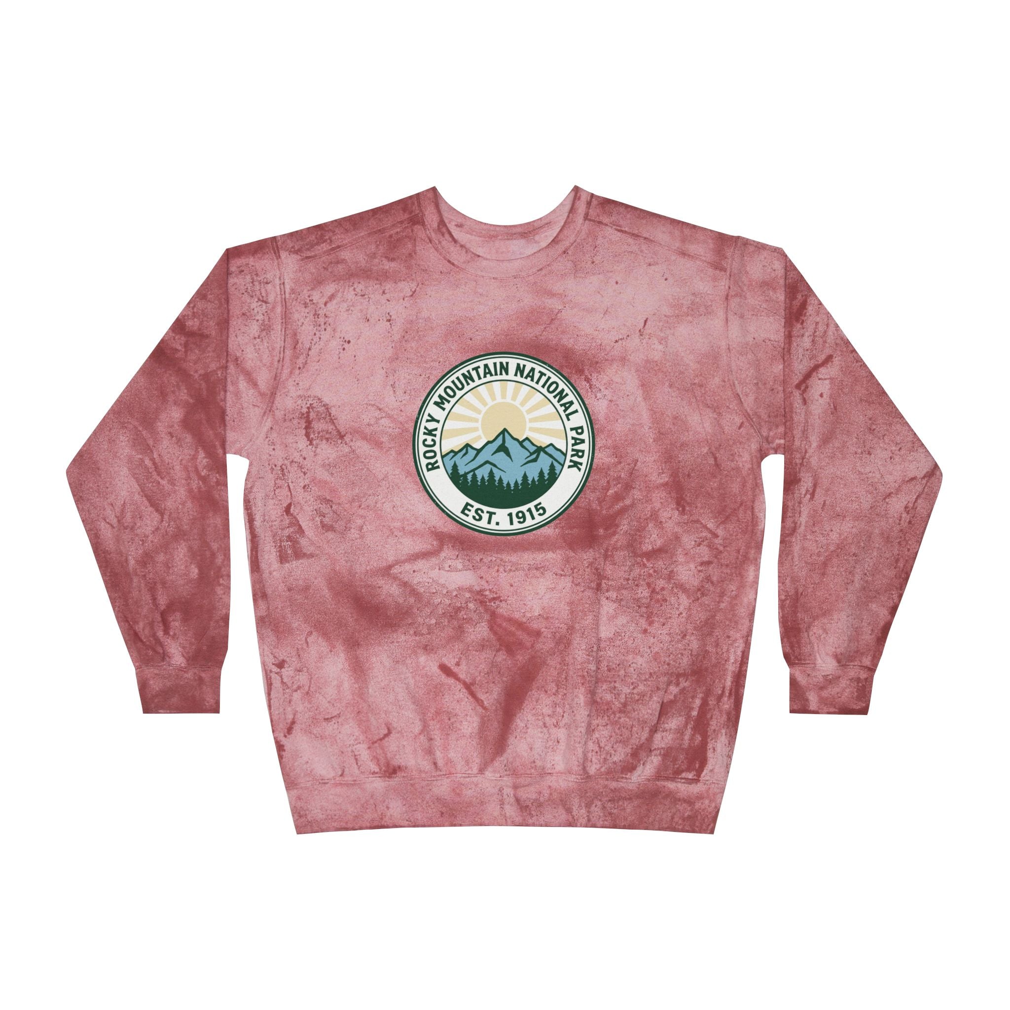 Rocky Mountain National Park Crewneck Sweatshirt | Vintage EST. 1915 Colorado Mountain Pullover