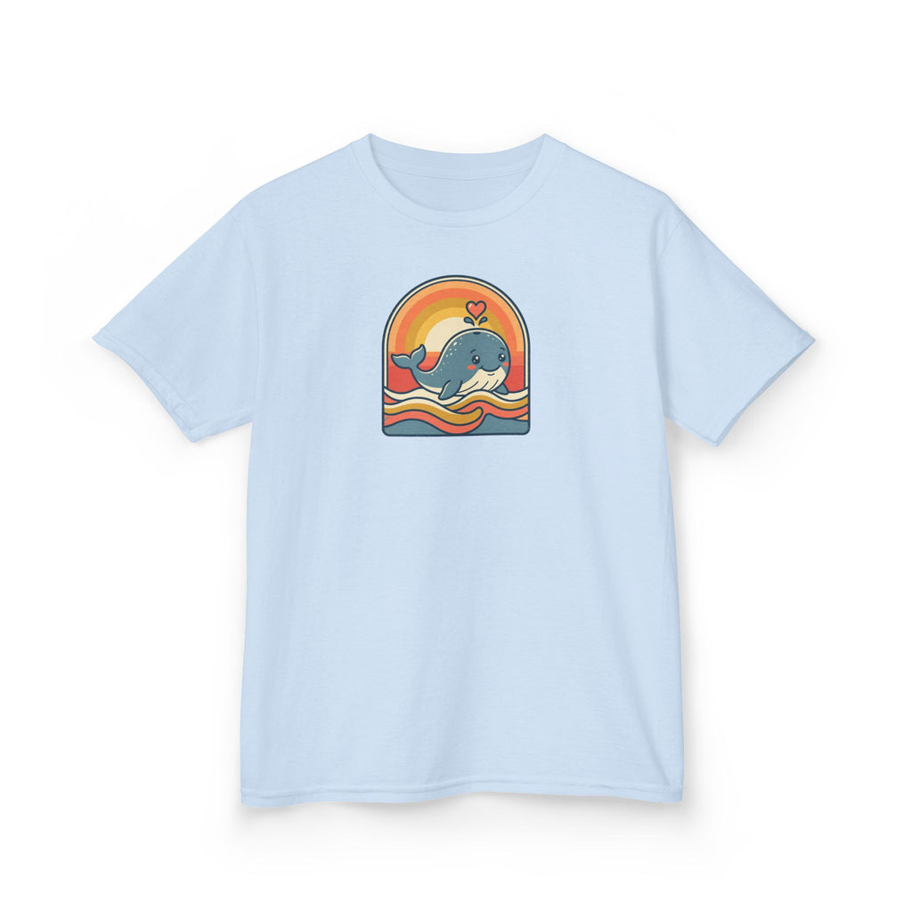 Whale Shirt Retro Heart Splash Kids Beach Tee