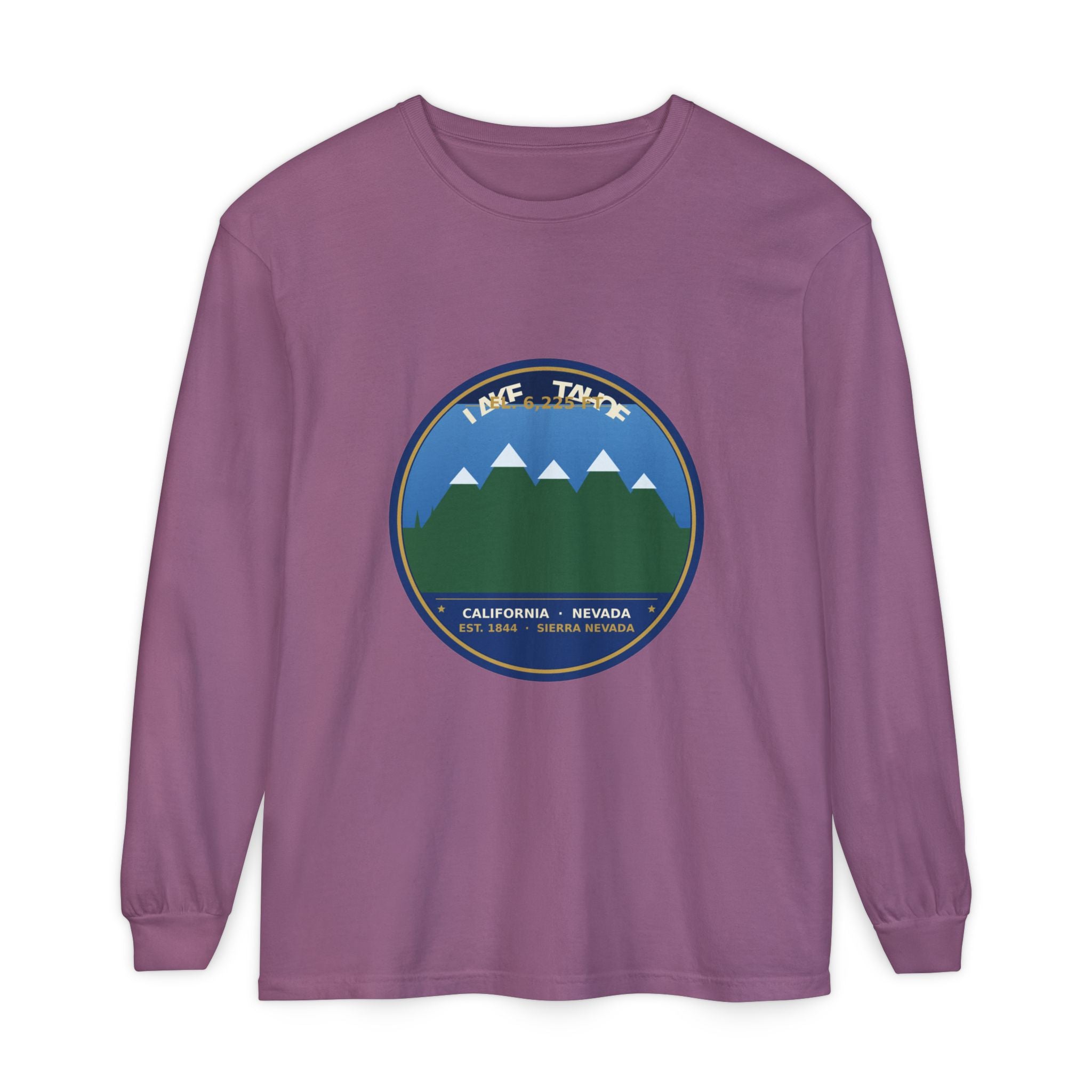 Lake Tahoe Alpine Badge Long Sleeve | Comfort Colors 6014