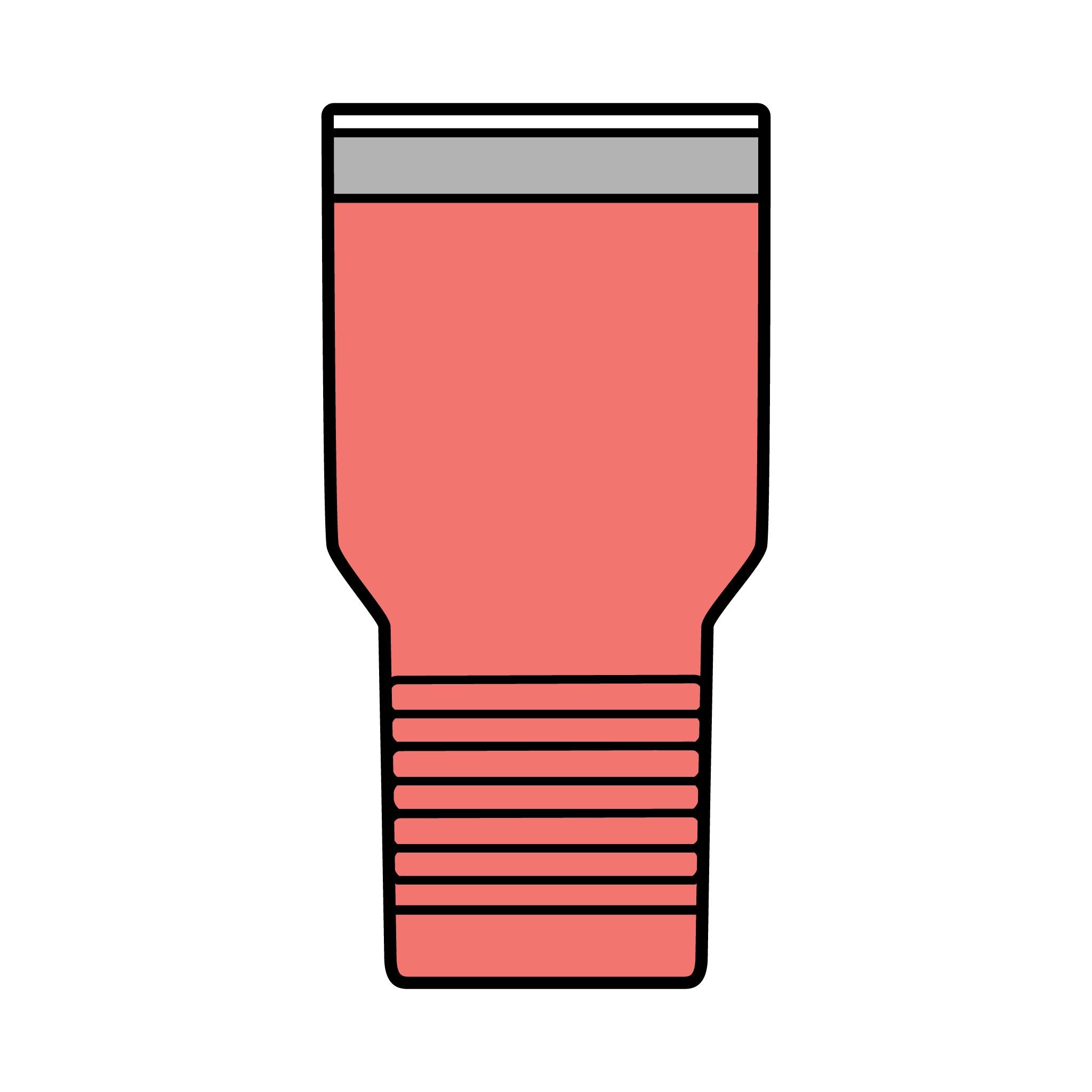 Retro Miami Sunset 30oz Tumbler — 80s Synthwave Insulated Travel Mug