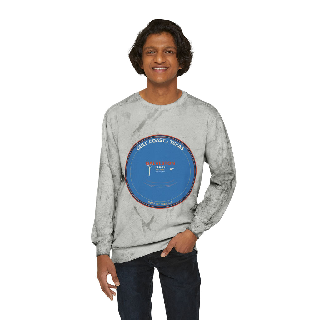Galveston Texas Crewneck | Vintage Coastal Badge | CC 1566
