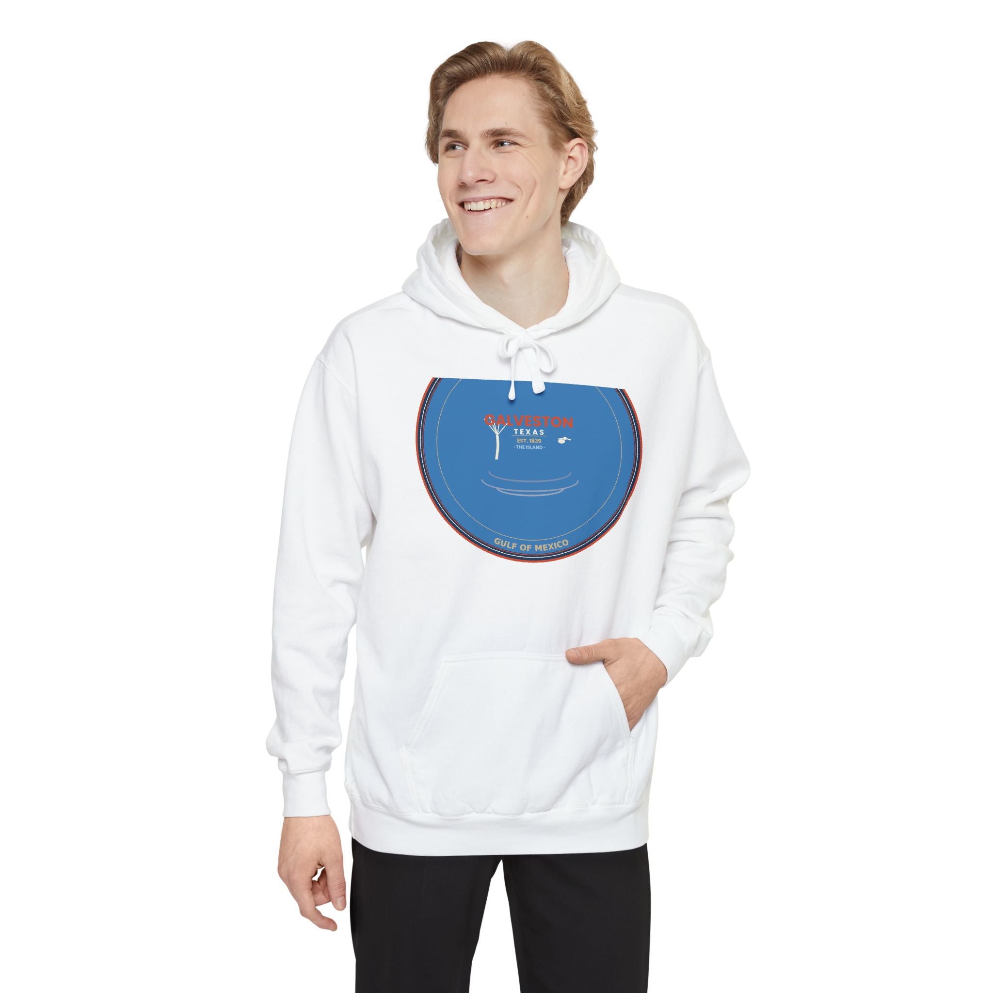 Galveston Texas Hoodie | Vintage Coastal Badge | CC 1567
