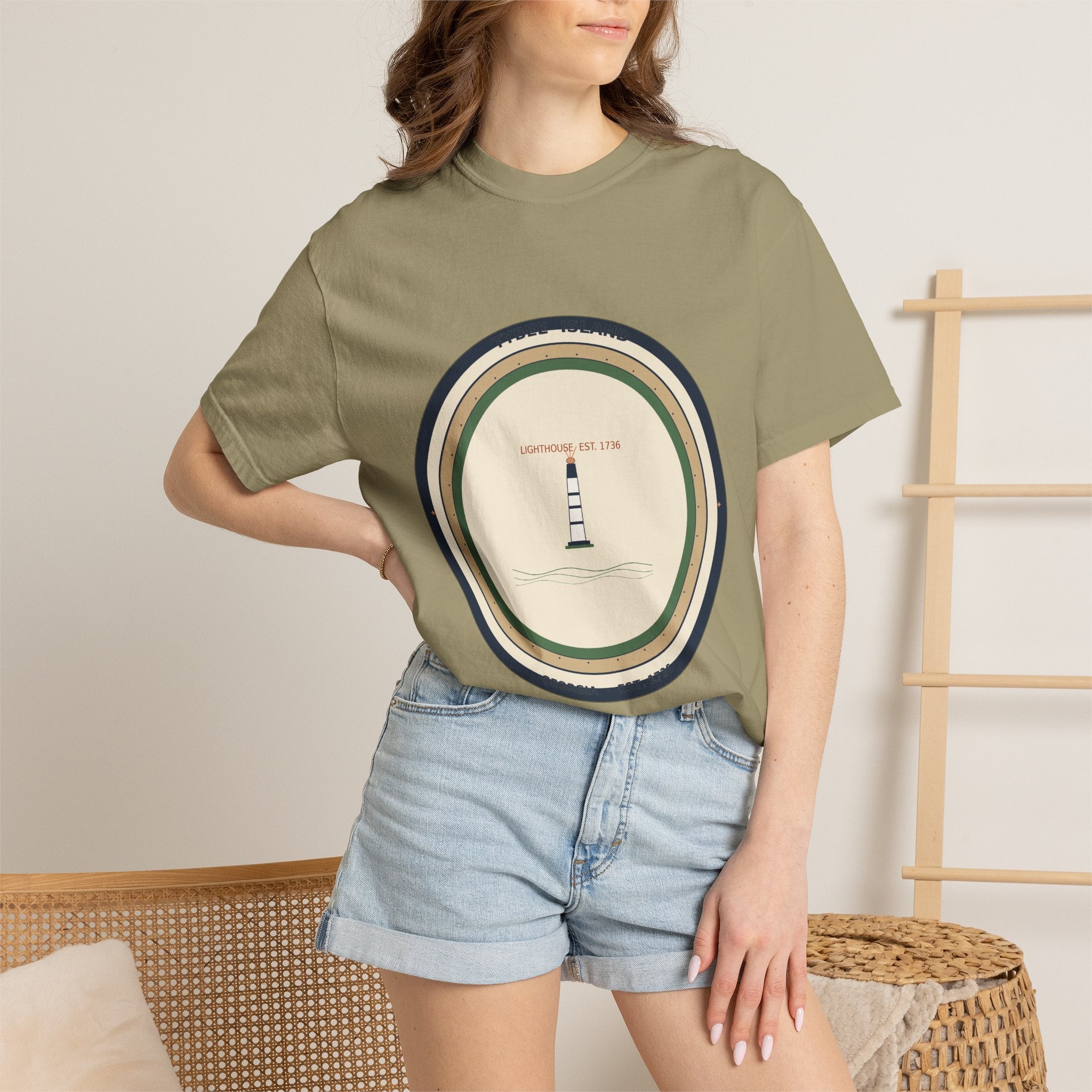 Tybee Island Tee | Tybee Lighthouse Badge | Comfort Colors | Georgia