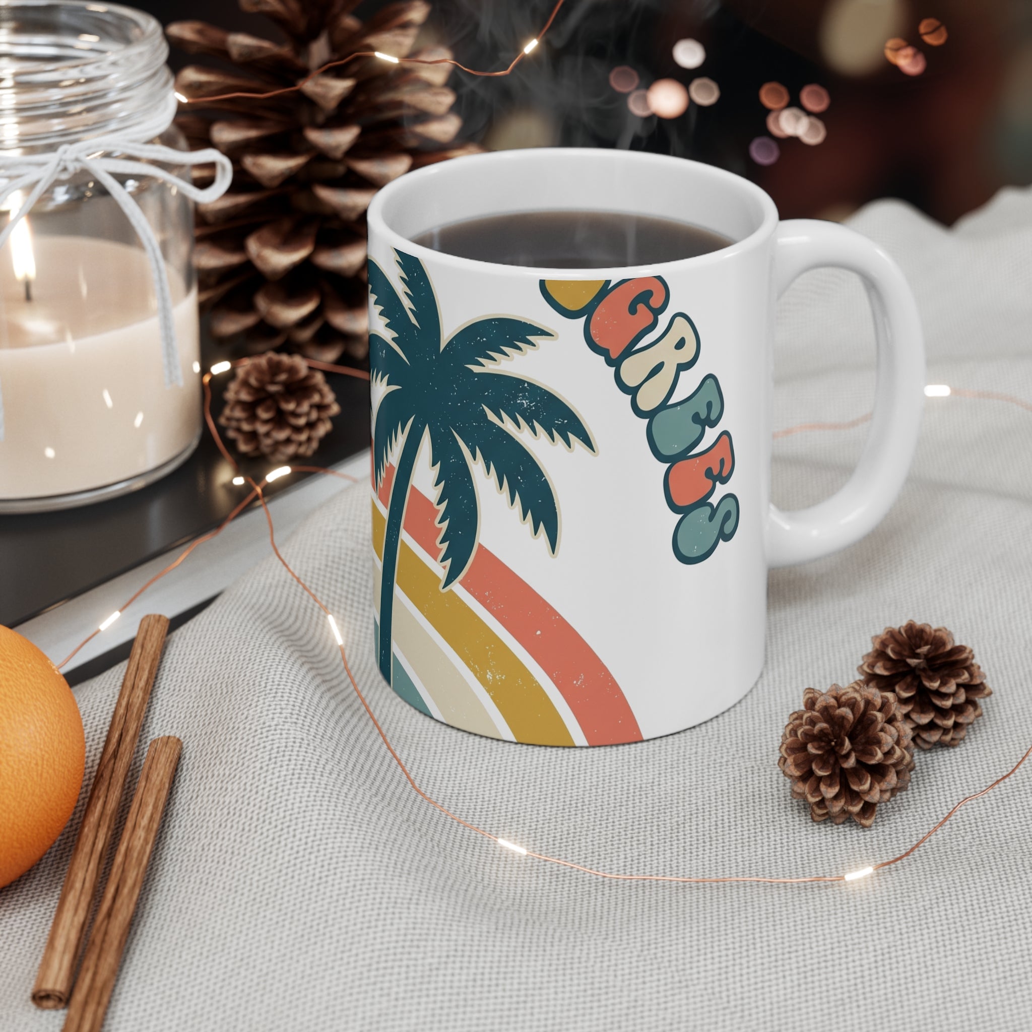 Palm Trees & 80 Degrees Coffee Mug 11oz