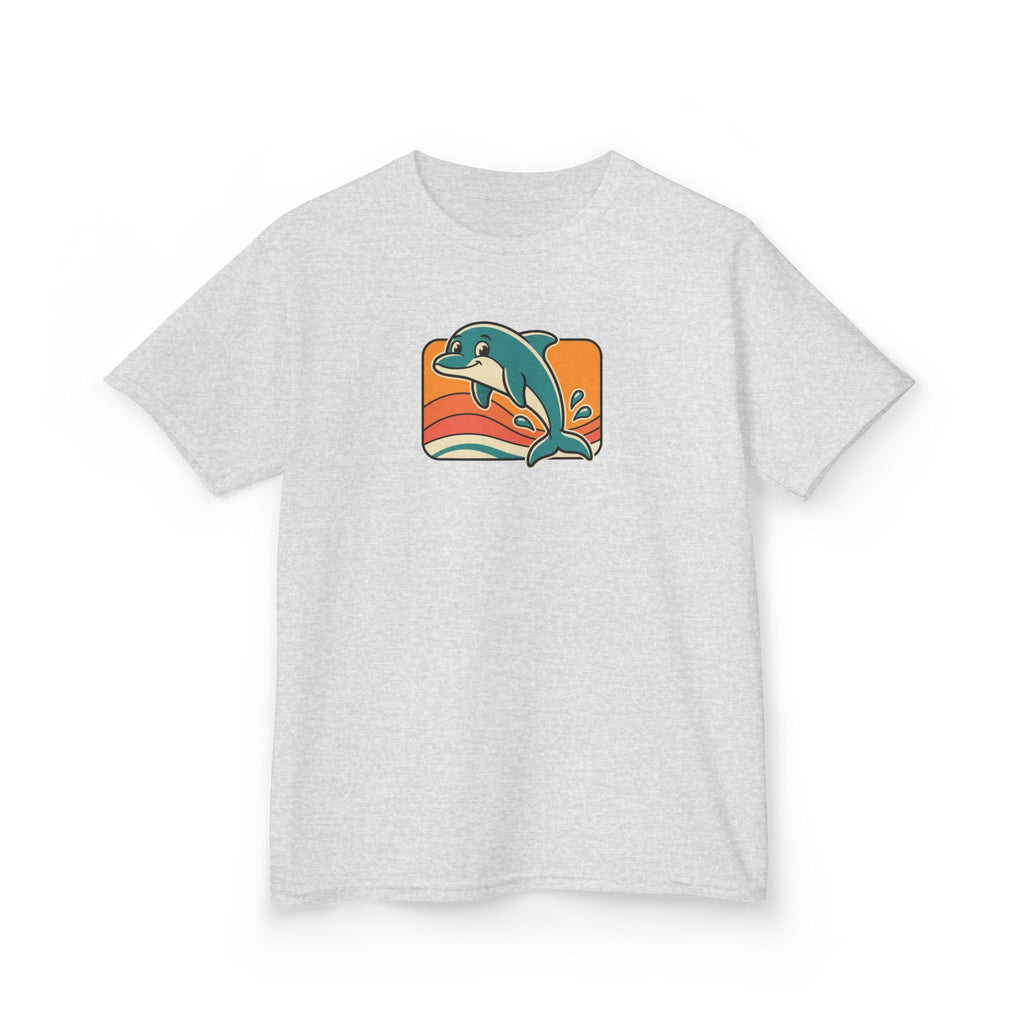 Dolphin Shirt Retro Sunset Kids Beach Tee