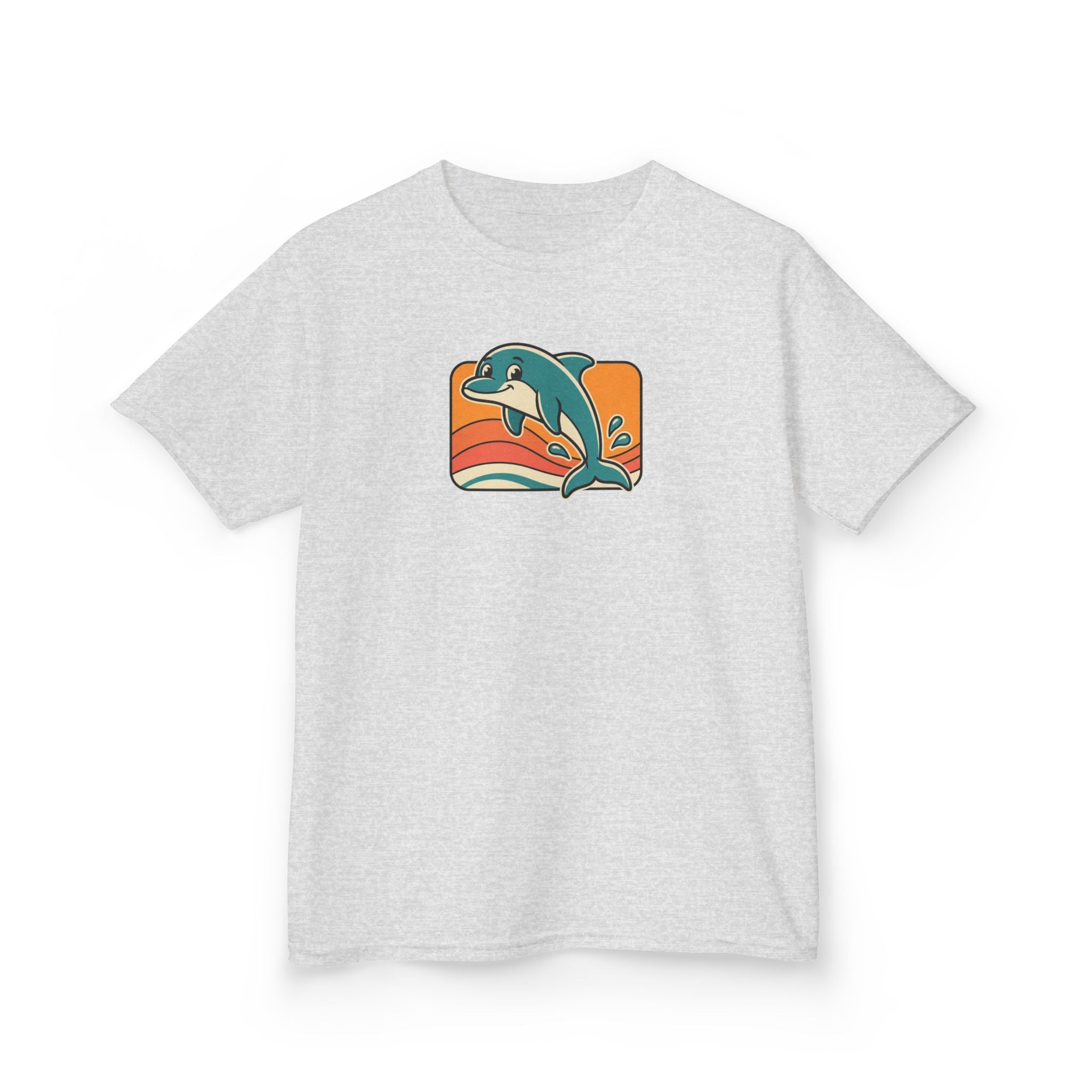 Dolphin Shirt Retro Sunset Kids Beach Tee