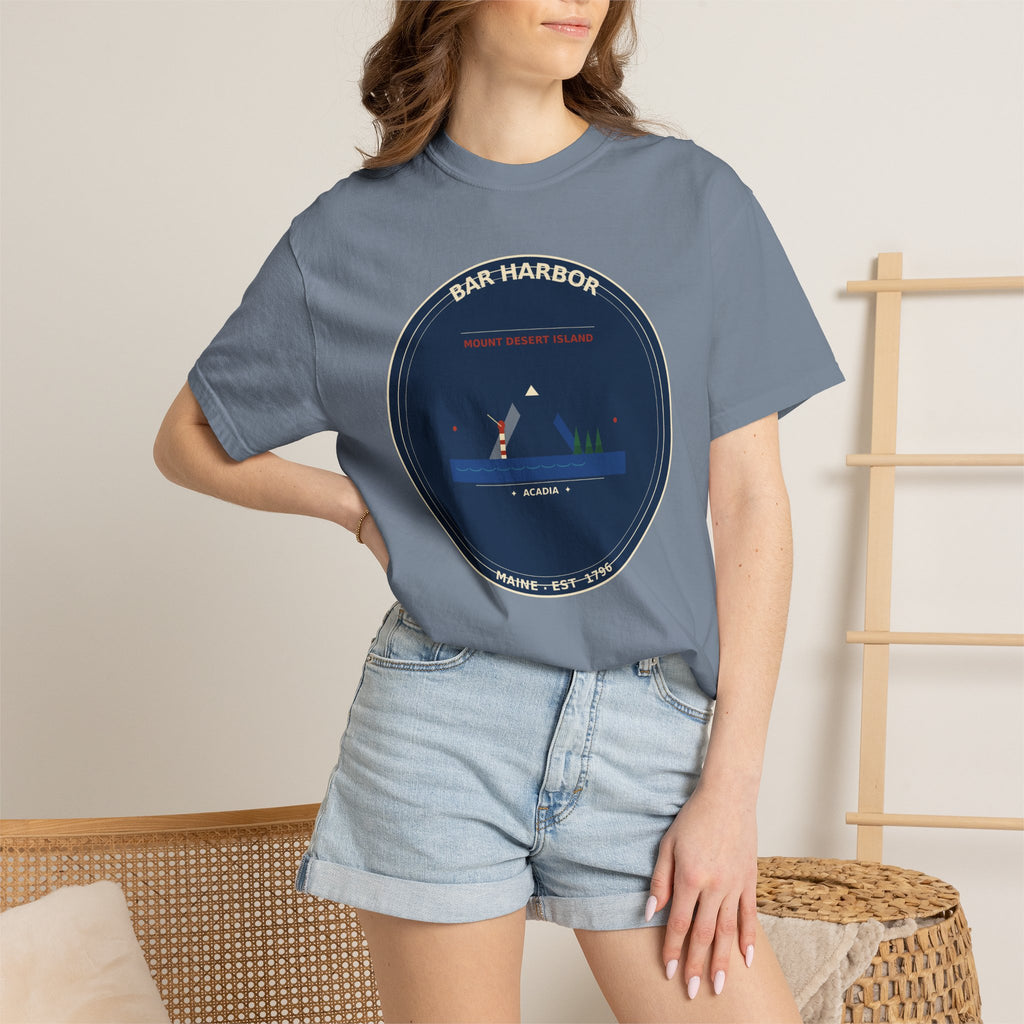 Bar Harbor Maine T-Shirt | Acadia Vintage Badge Tee
