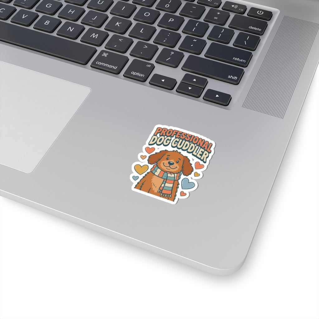 Professional Dog Cuddler Sticker | Cute Dog Mom Golden Retriever Sticker