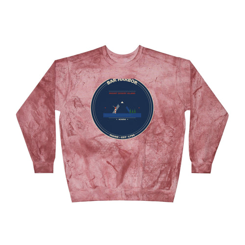 Bar Harbor Maine Crewneck Sweatshirt | Acadia Vintage Badge Sweatshirt