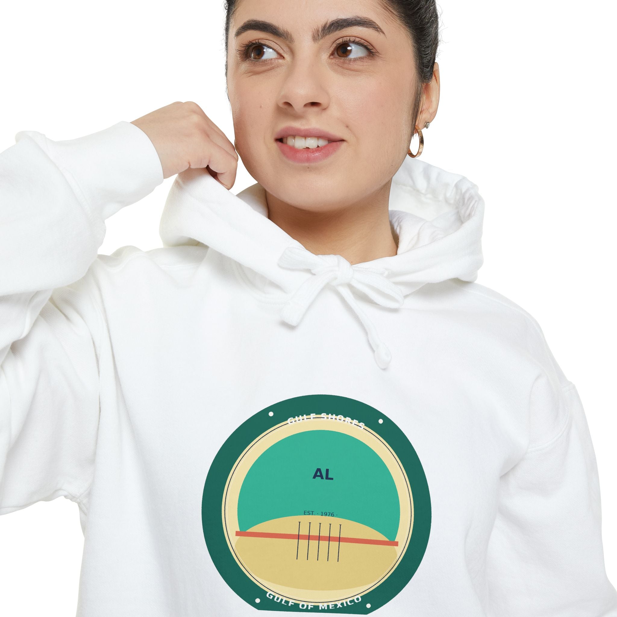 Gulf Shores Alabama Hoodie | Coastal Badge Art